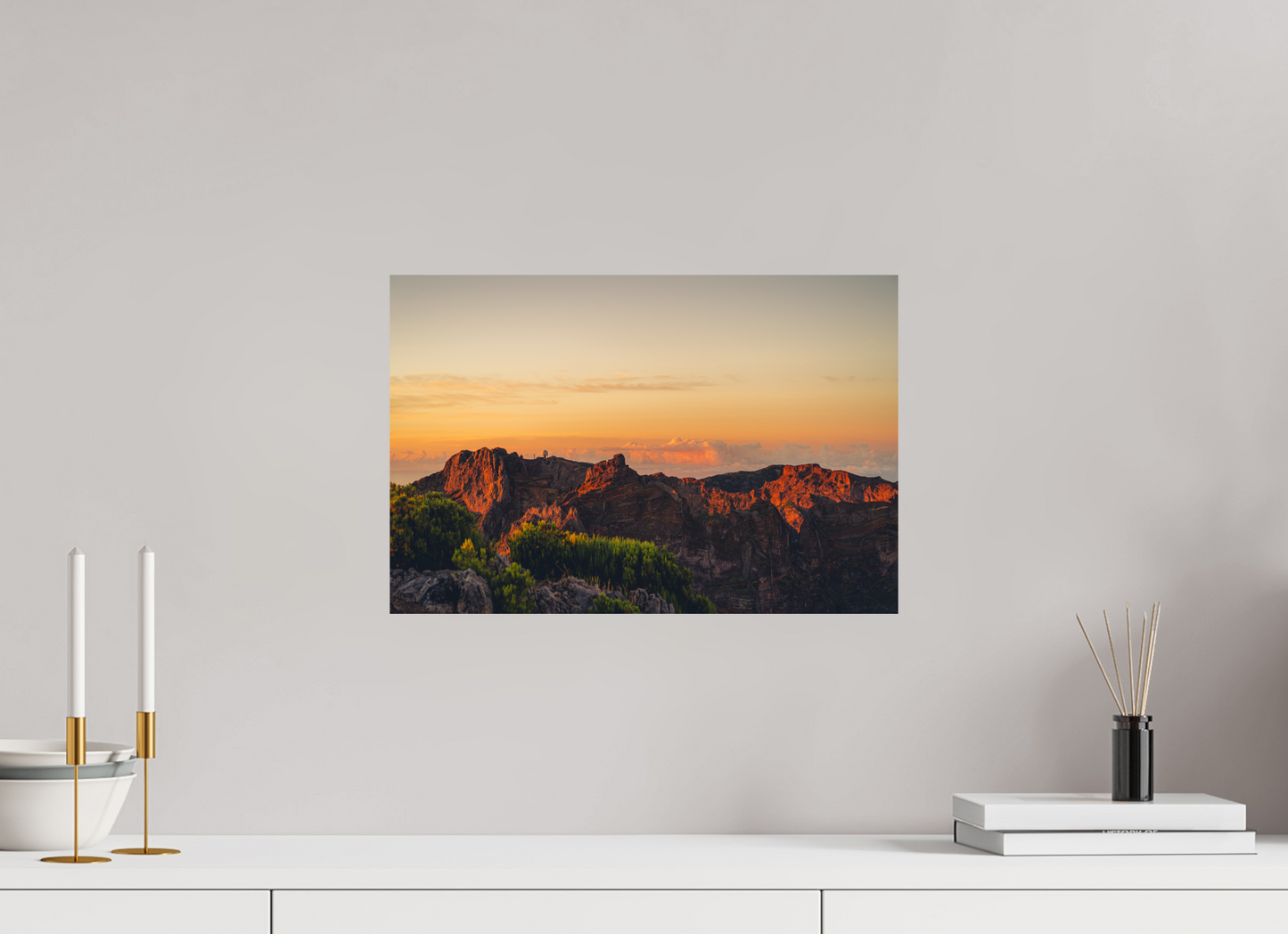 45 x 30 cm, Photo Print On Fuji Crystal DP II Pico do Arieiro at sunrise