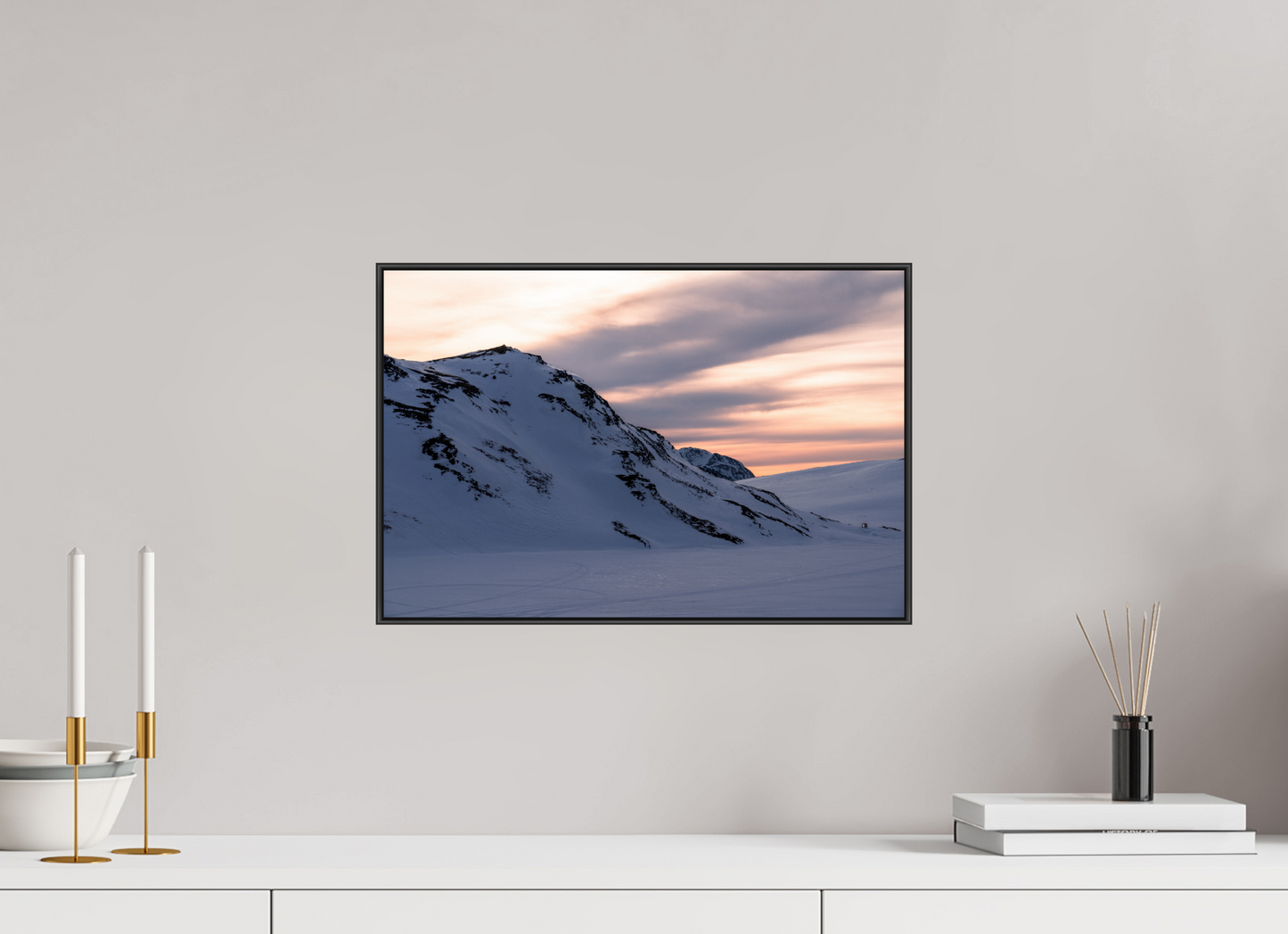 45 x 30 cm, Frame Aluminum Black Acrylic Glass Sur le chemin du retour
