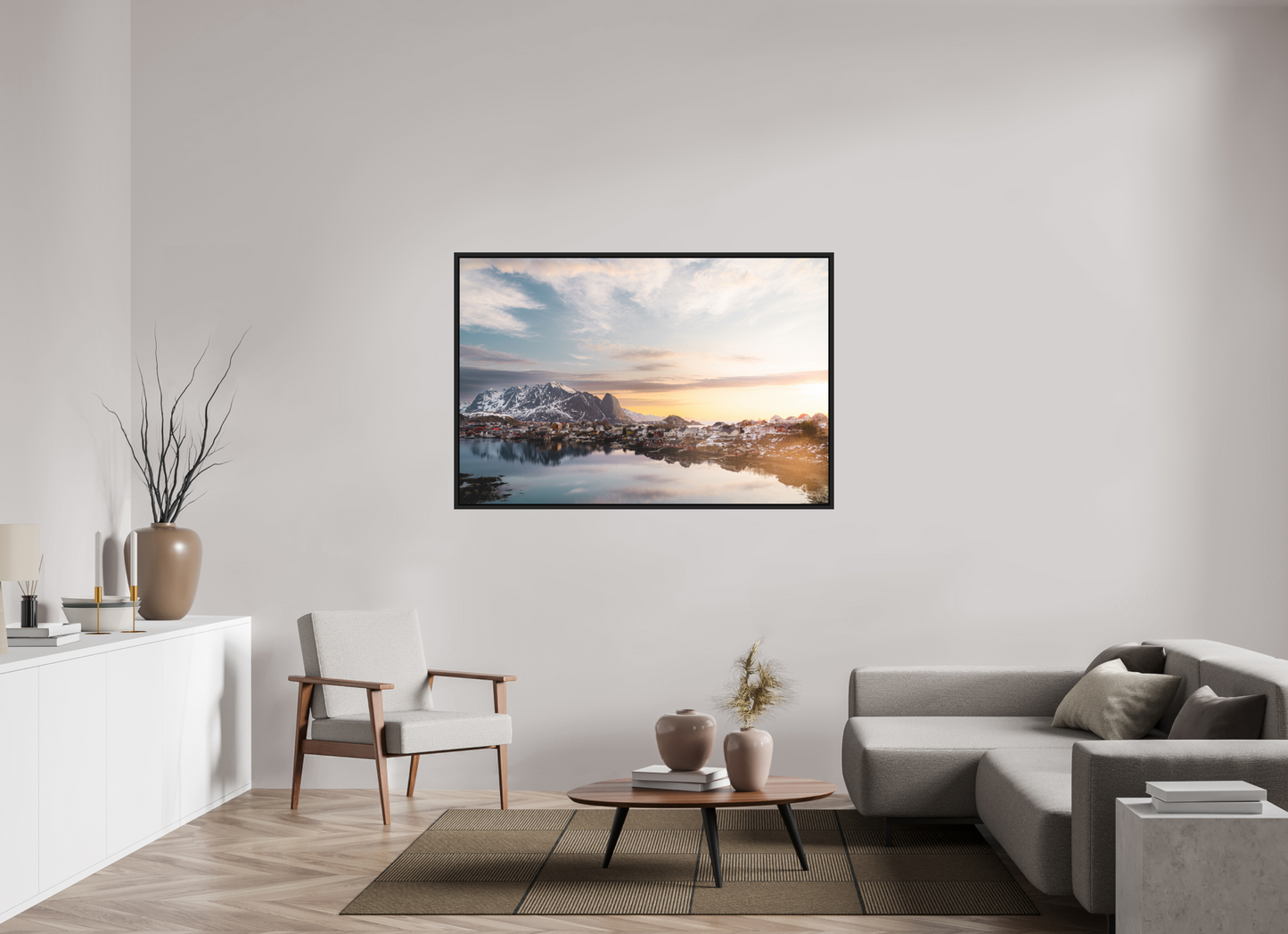 150 x 100 cm, Caisse Américaine Noir Mat Reine III