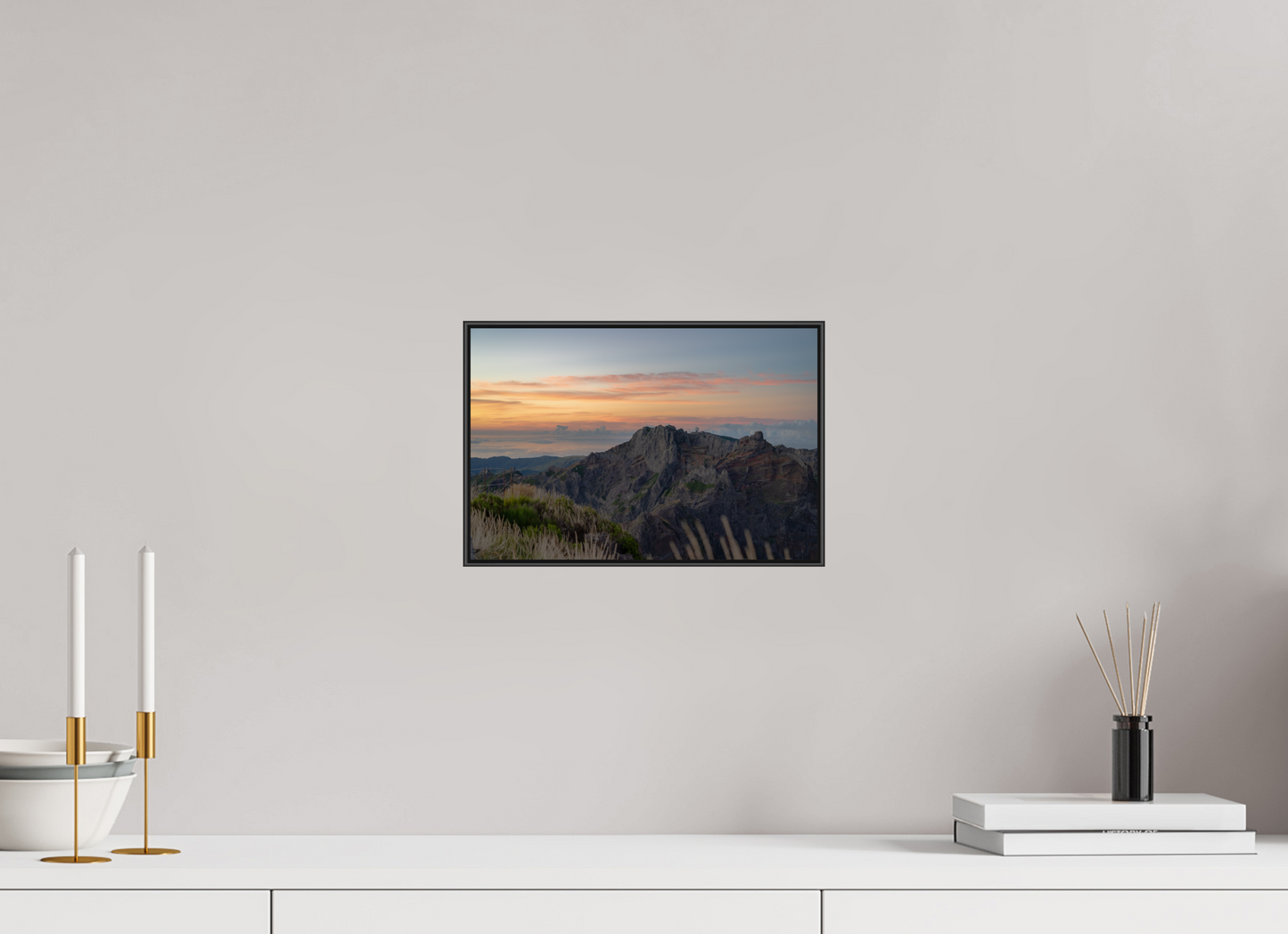 30 x 20 cm, Frame Aluminum Black Acrylic Glass Pico do Arieiro