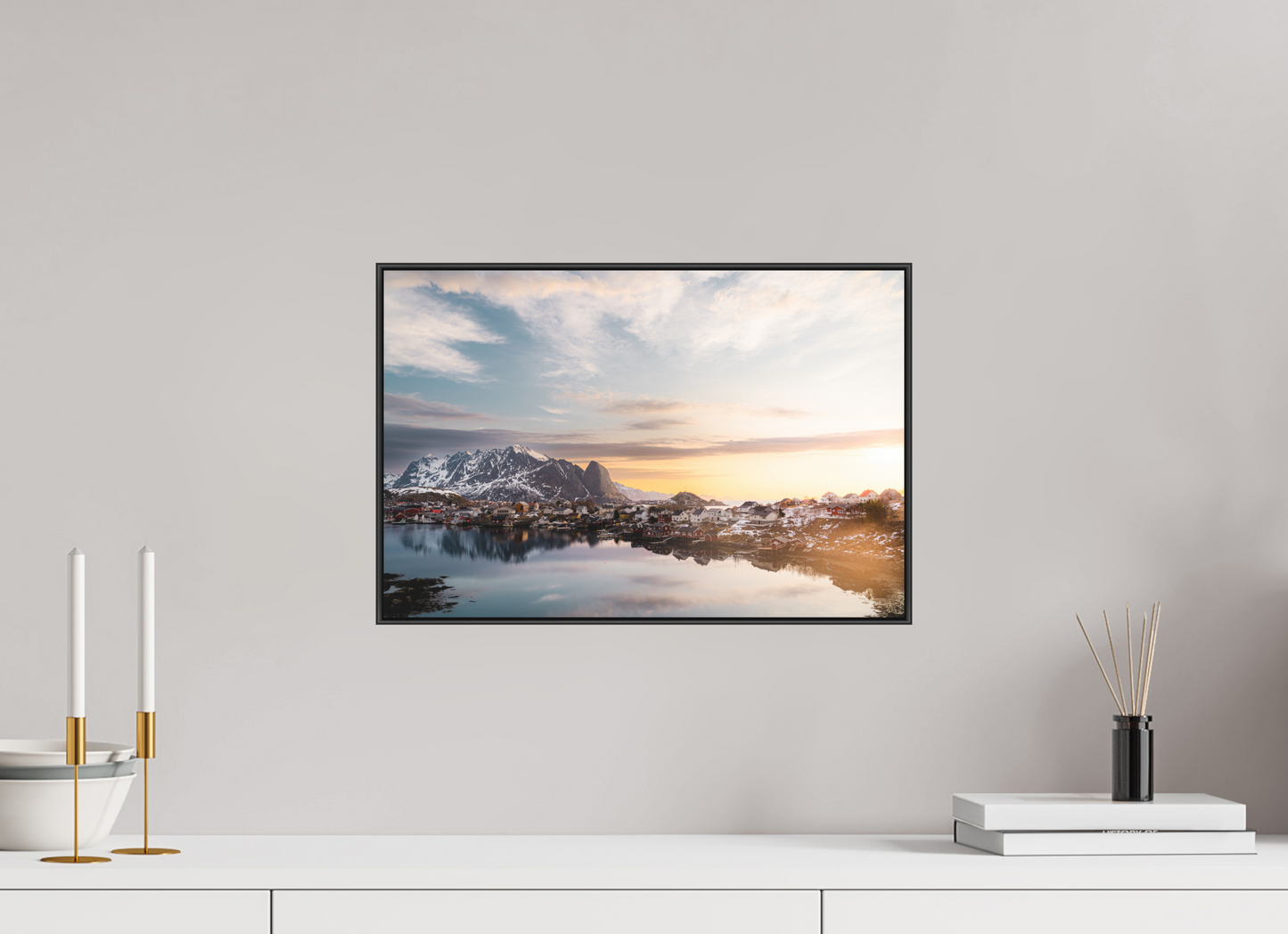 45 x 30 cm, Frame Aluminum Black Acrylic Glass Reine III