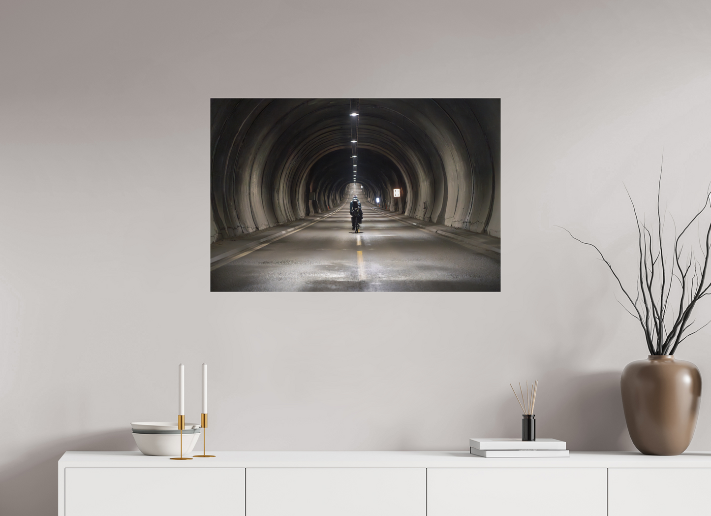 90 x 60 cm, Photo Print Under Acrylic Glass Nordkapptunnelen