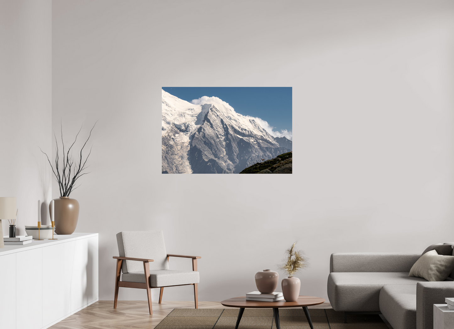 120 x 80 cm, Photo Print On Fuji Crystal DP II Vue sur Bionnassay