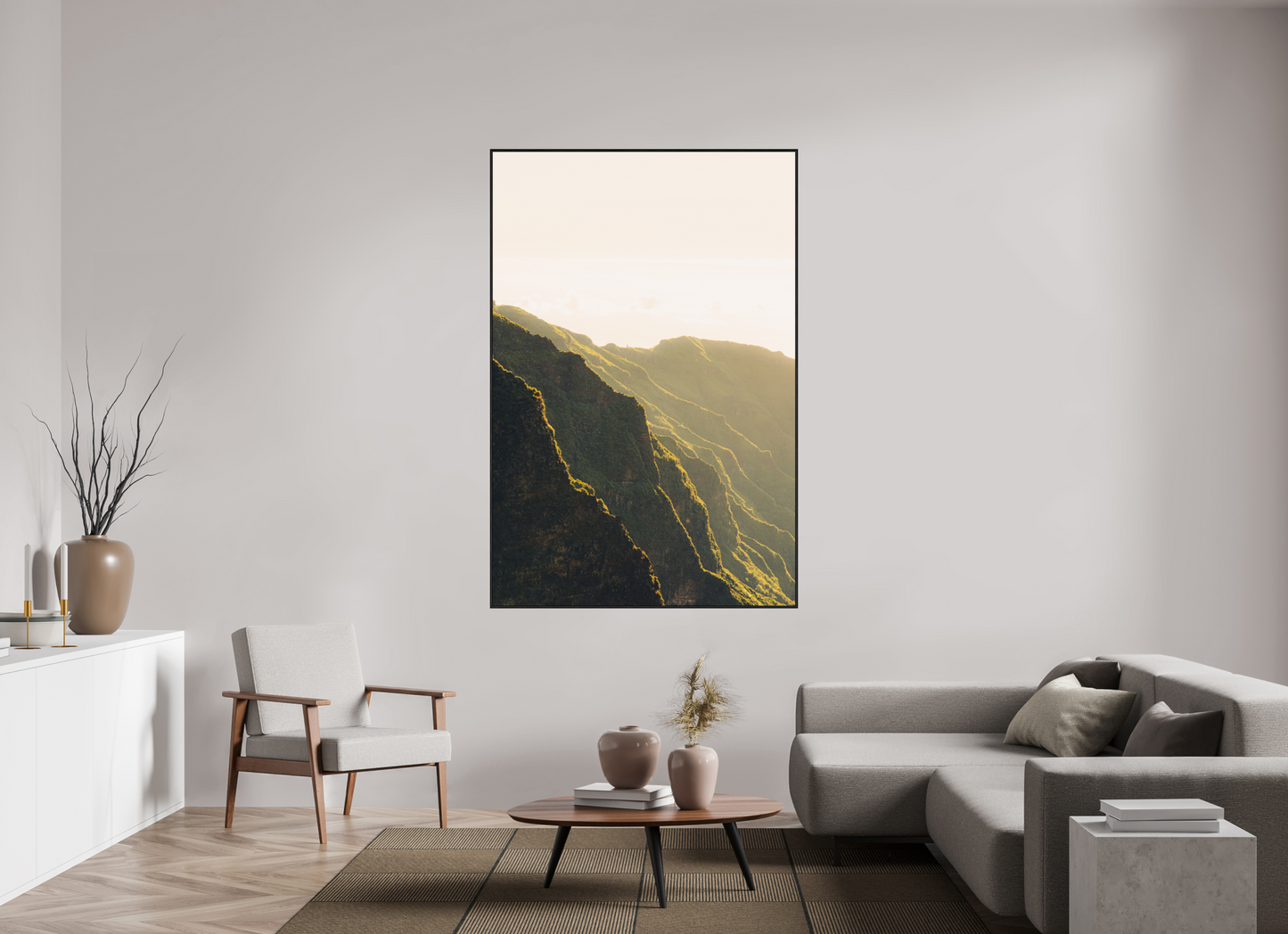 120 x 180 cm, Wooden Frame Black Oak Acrylic Glass Verada da Ilha