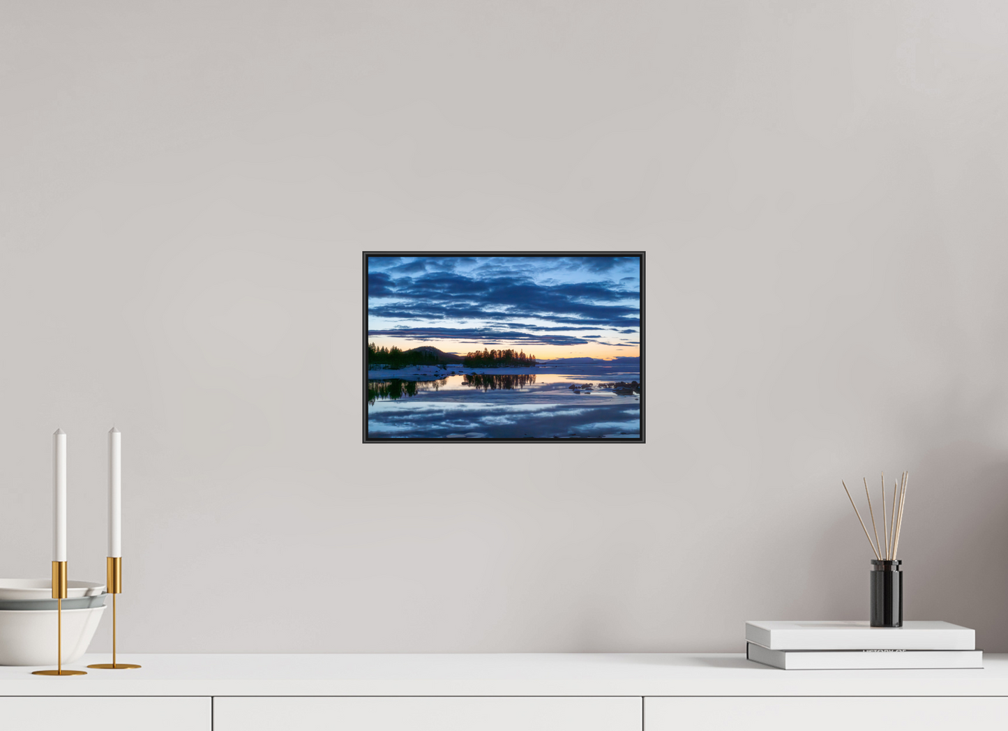 30 x 20 cm, Frame Aluminum Black Acrylic Glass Peinture Suédoise