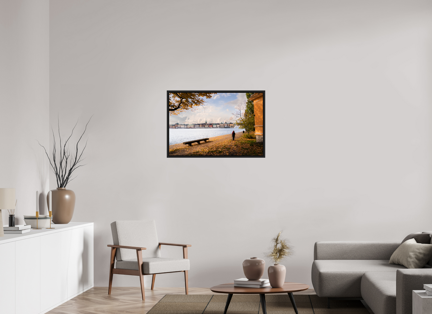90 x 60 cm, Caisse Américaine Noir Mat Stockholm Islands