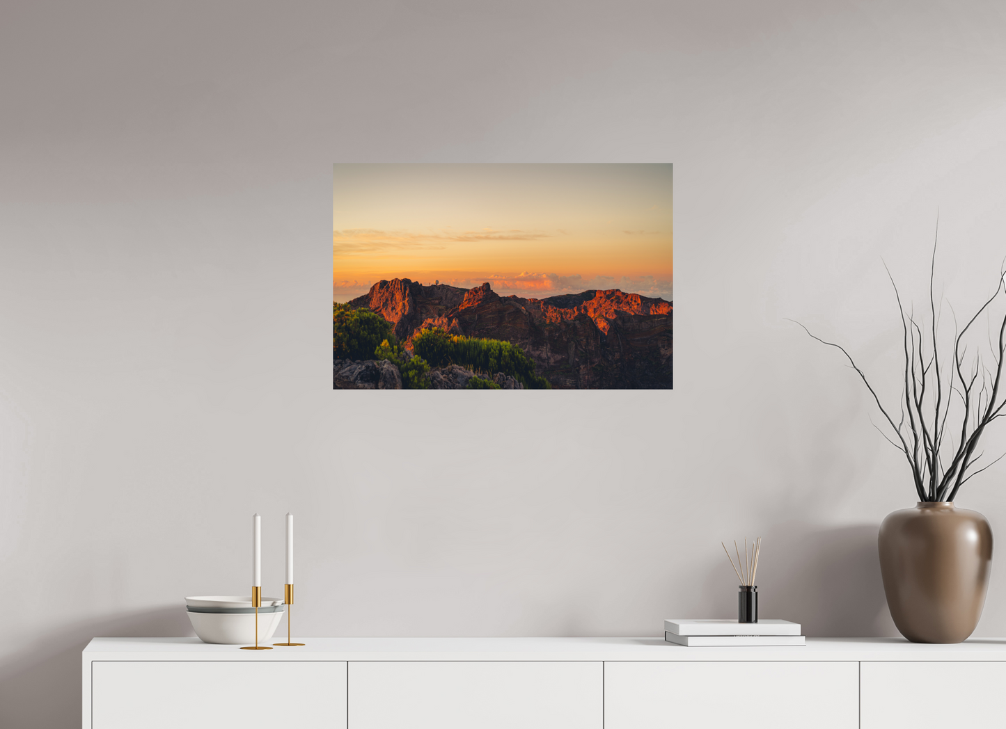 75 x 50 cm, Photo Print On Fuji Crystal DP II Pico do Arieiro at sunrise