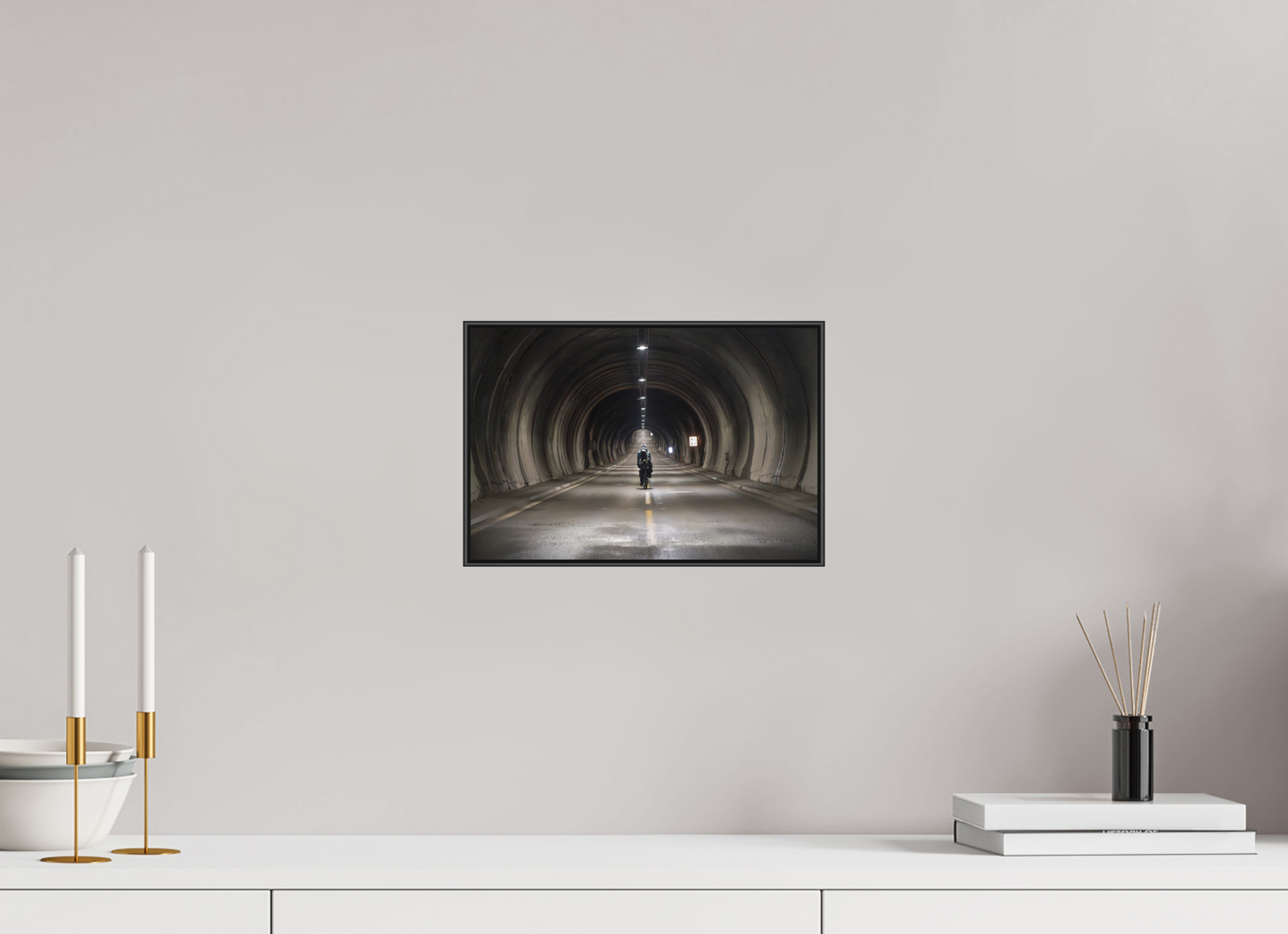 30 x 20 cm, Frame Aluminum Black Acrylic Glass Nordkapptunnelen