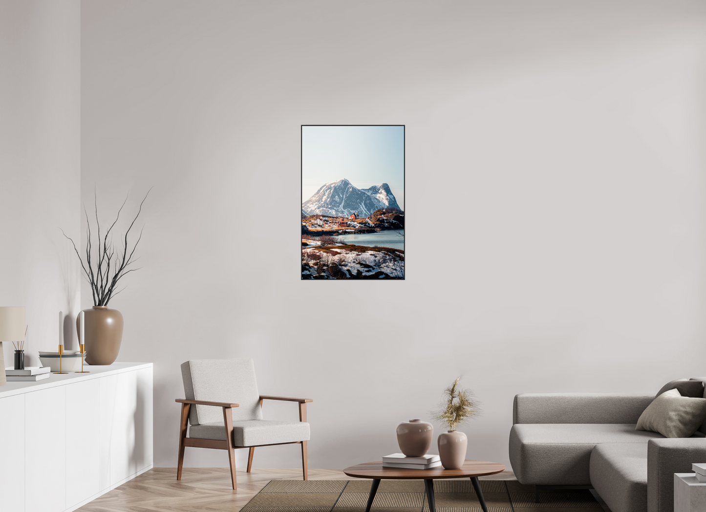 60 x 90 cm, Frame Aluminum Black Acrylic Glass Senja III