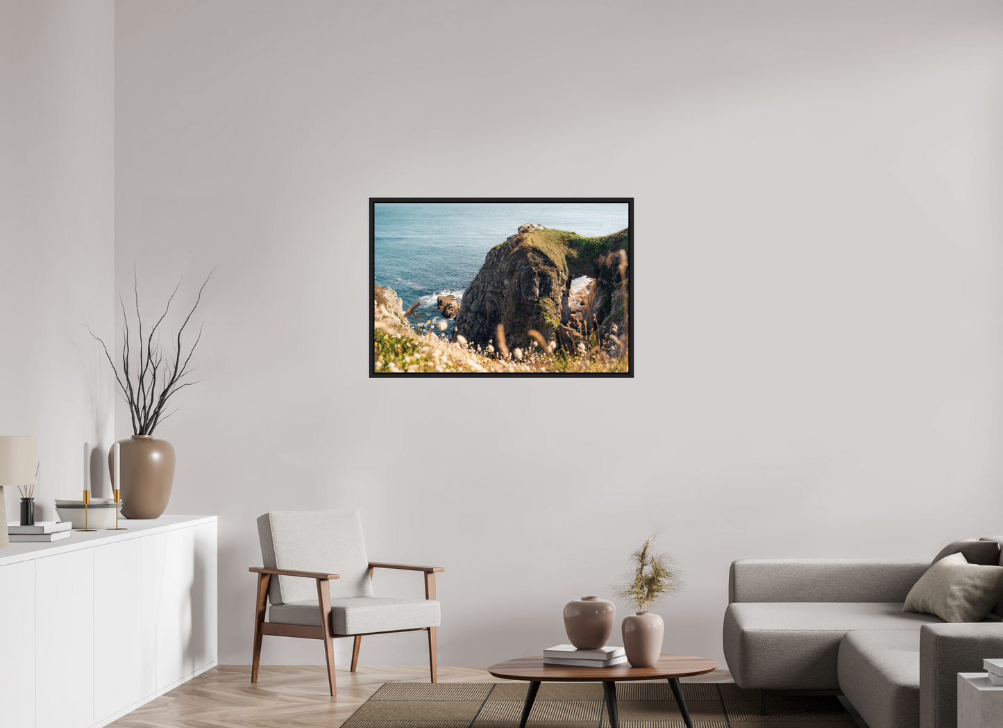 105 x 70 cm, Caisse Américaine Noir Mat Porzann