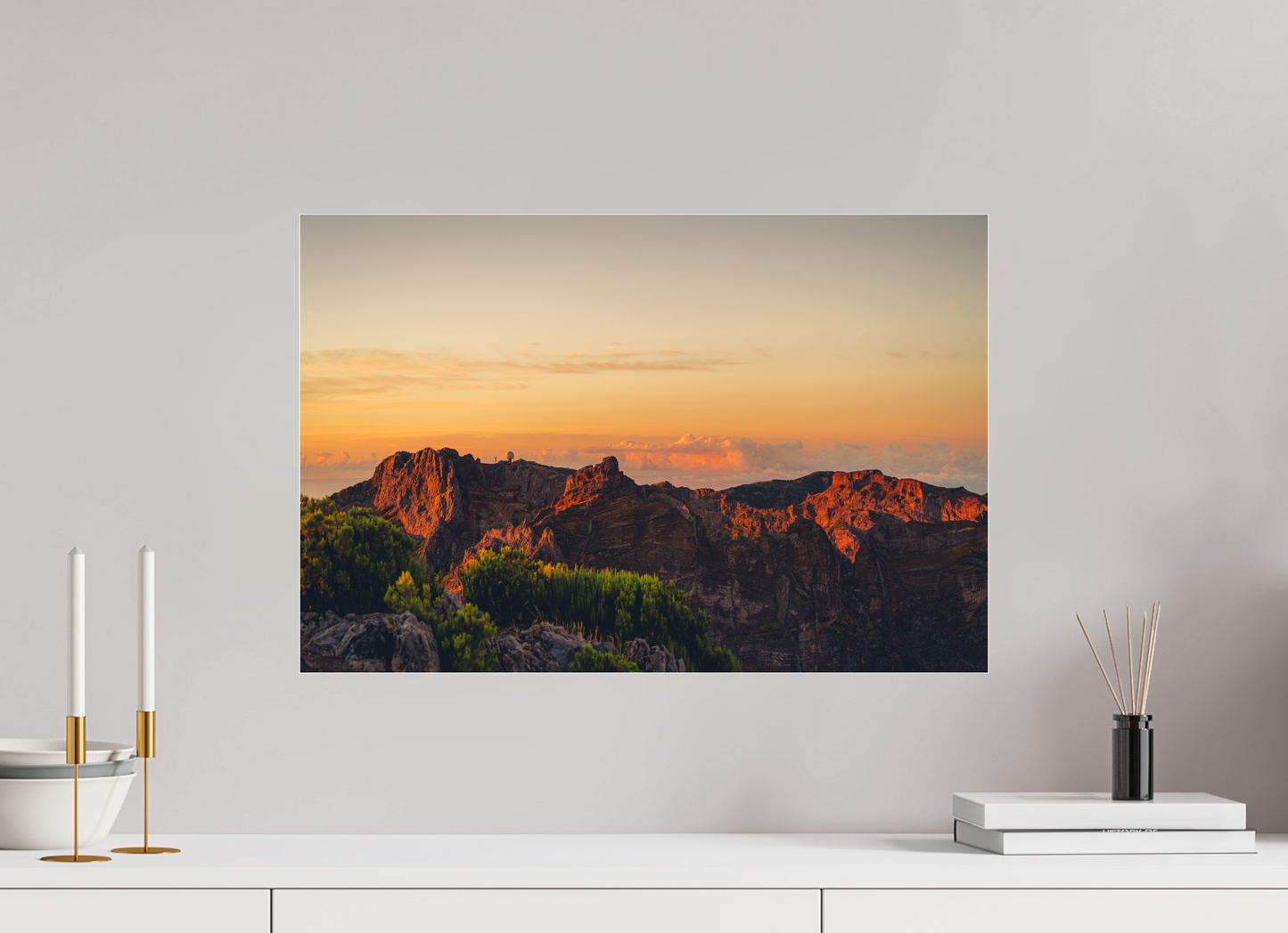60 x 40 cm, Photo Print Under Acrylic Glass Pico do Arieiro at sunrise