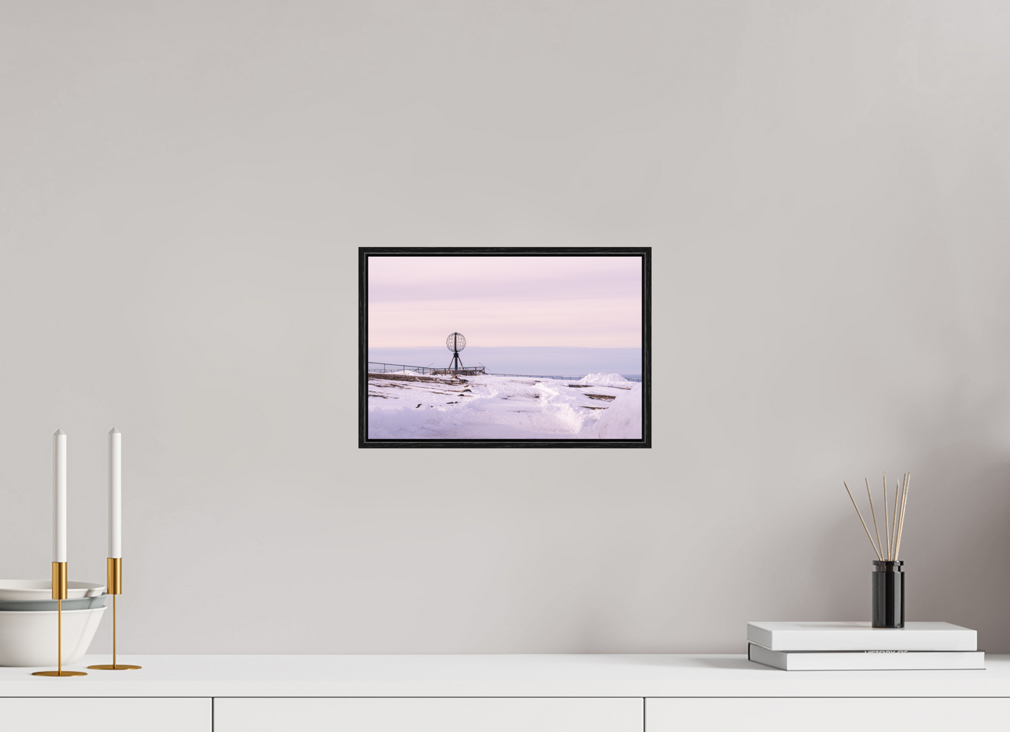 30 x 20 cm, Wooden Frame Black Oak Acrylic Glass Nordkapp