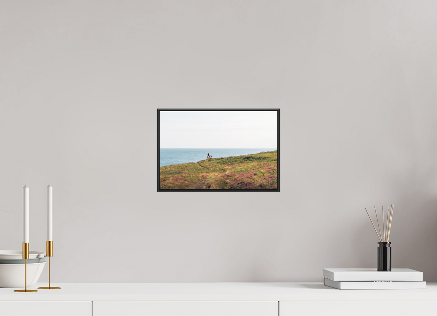 30 x 20 cm, Frame Aluminum Black Acrylic Glass Peinture de Bretagne