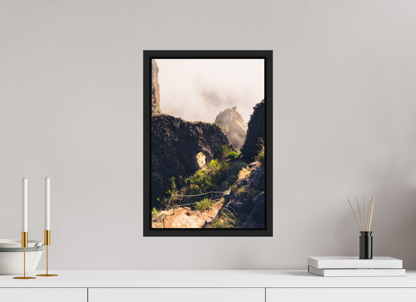 30 x 45 cm, Caisse Américaine Noir Mat Vereda do Pico Ruivo