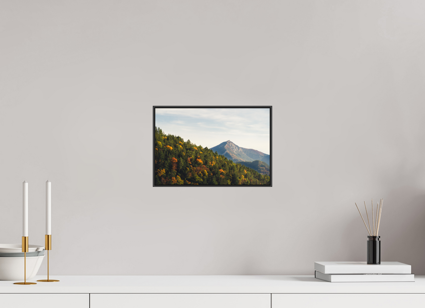 30 x 20 cm, Frame Aluminum Black Acrylic Glass Le Diois en Automne