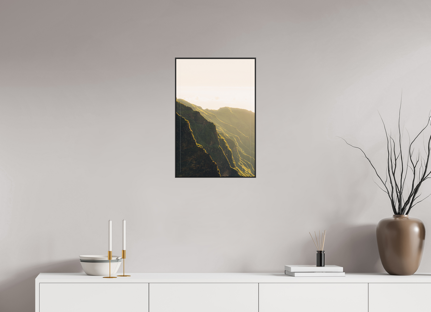40 x 60 cm, Frame Aluminum Black Acrylic Glass Verada da Ilha