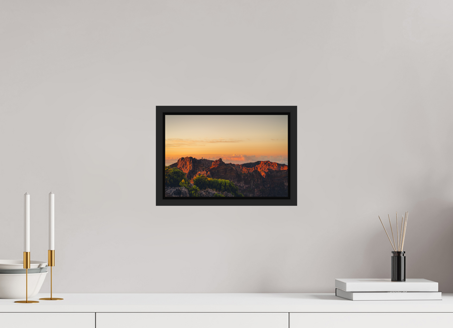 30 x 20 cm, Caisse Américaine Noir Mat Pico do Arieiro at sunrise