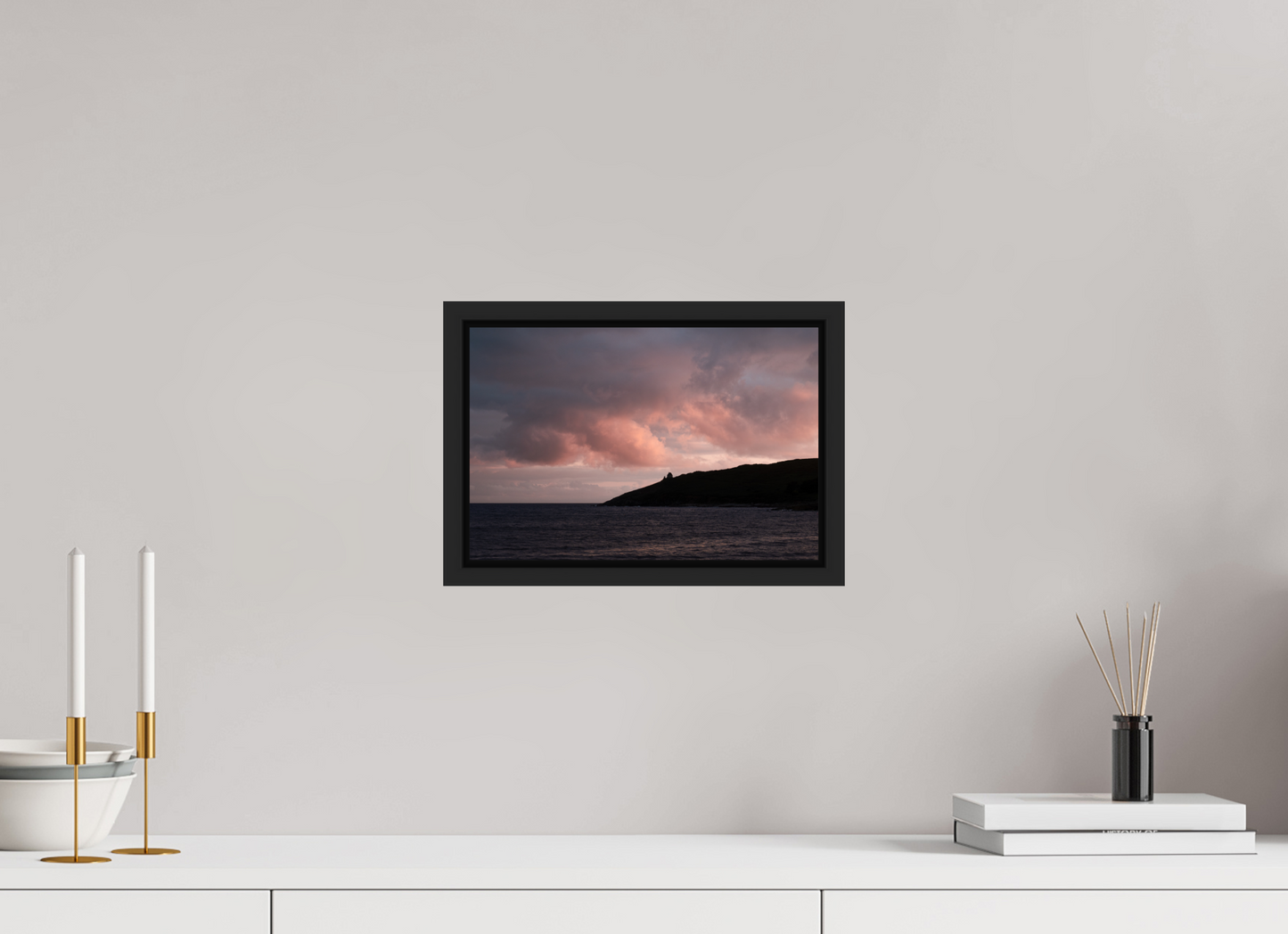 30 x 20 cm, Caisse Américaine Noir Mat Primelin au crépuscule