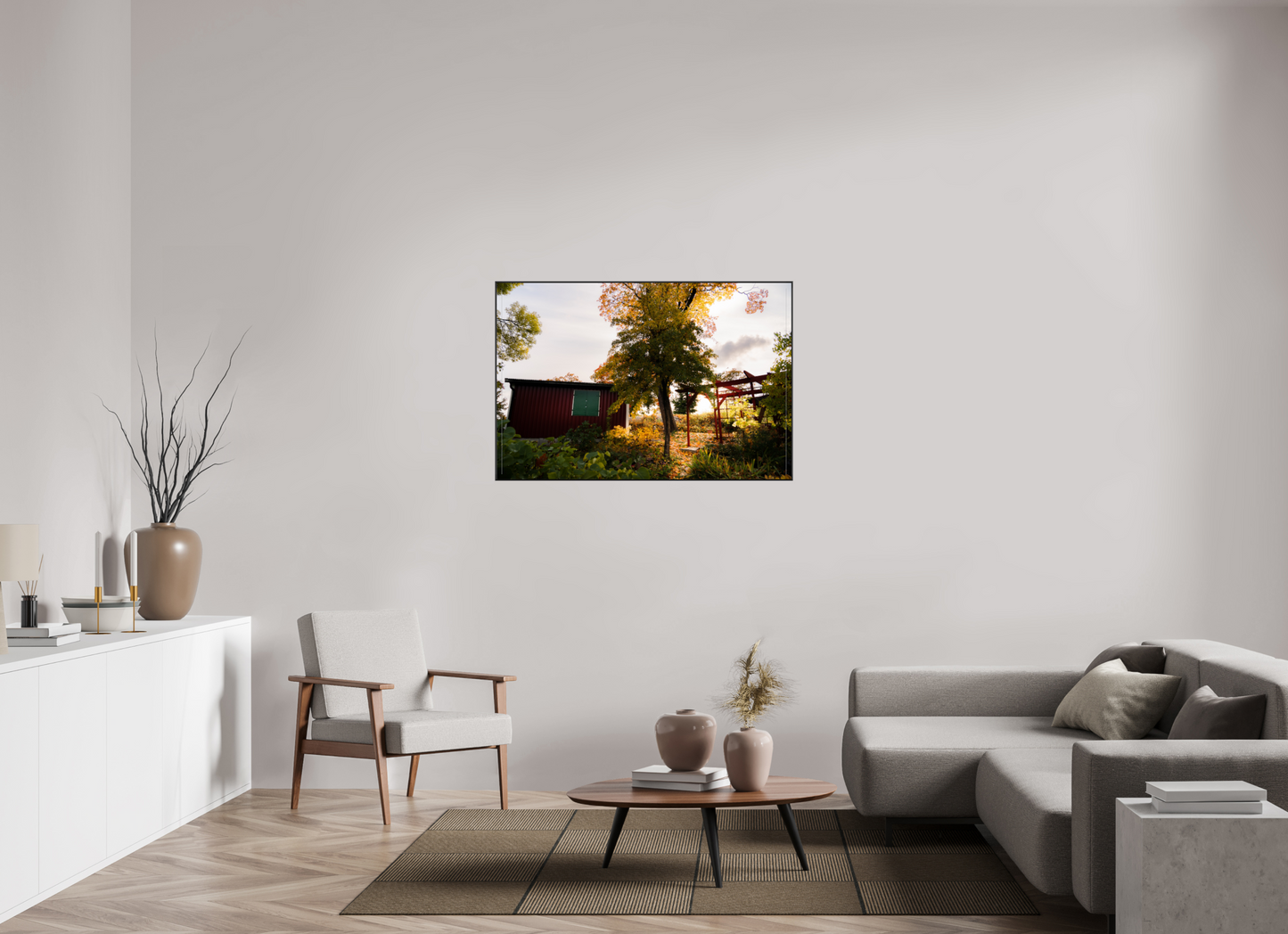 120 x 80 cm, Frame Aluminum Black Acrylic Glass Tantolunden parc II