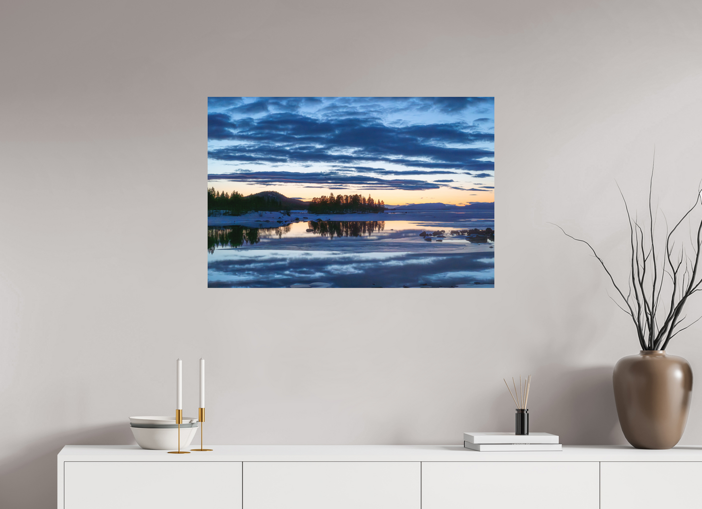 90 x 60 cm, Direct Printing On Aluminum Dibond Peinture Suédoise