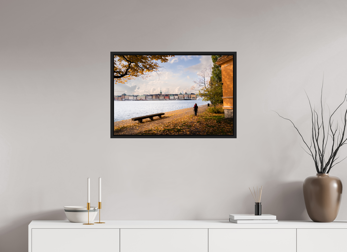 75 x 50 cm, Caisse Américaine Noir Mat Stockholm Islands