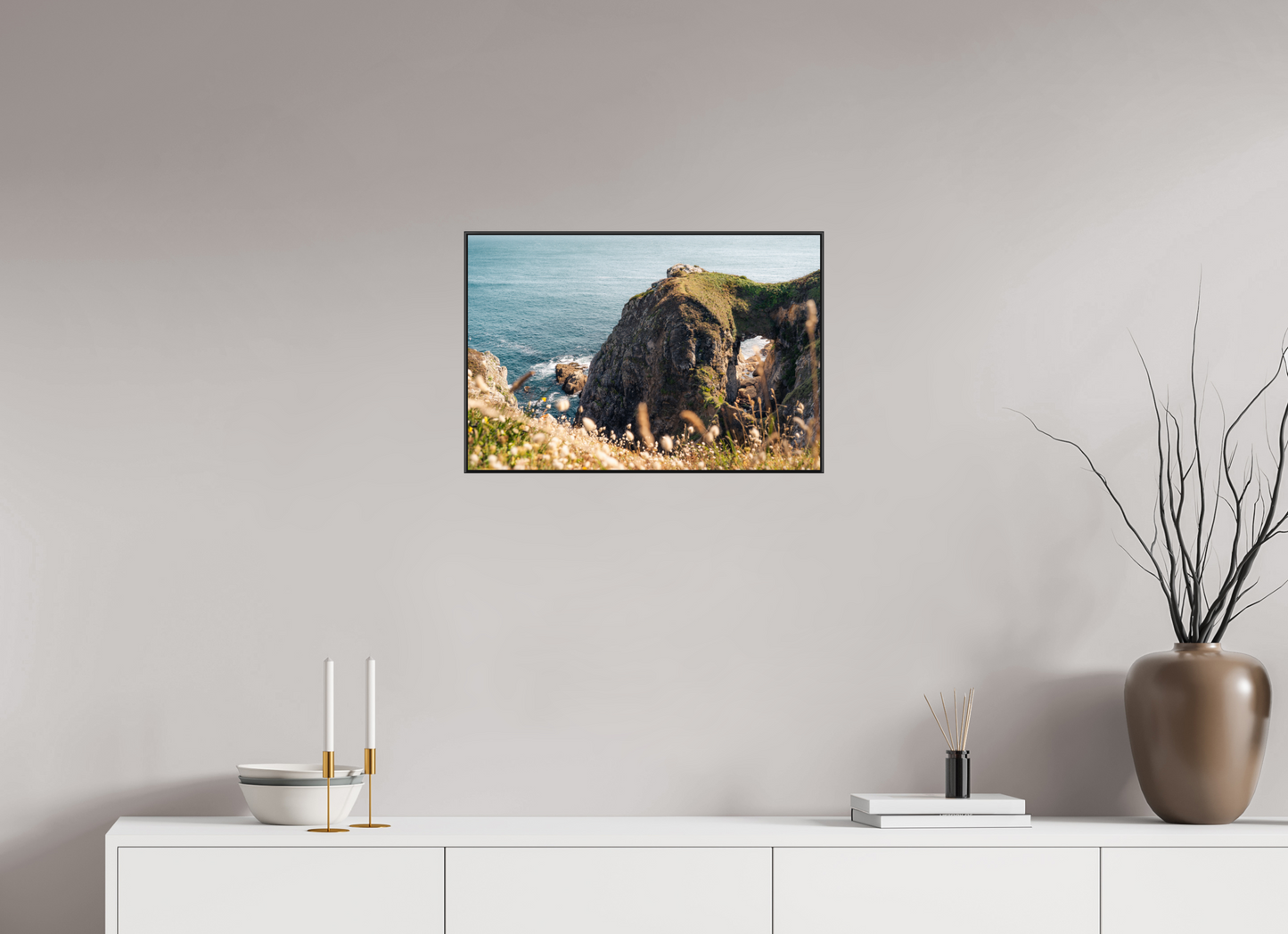60 x 40 cm, Frame Aluminum Black Acrylic Glass Porzann