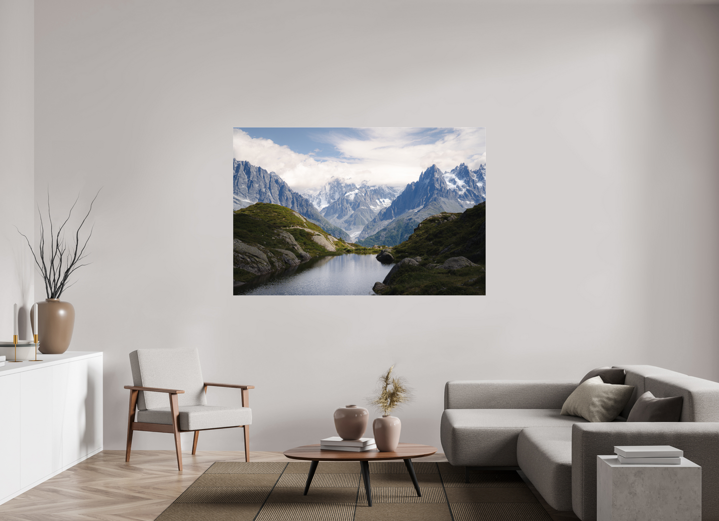 180 x 120 cm, Photo Print Under Acrylic Glass Mer de Glace