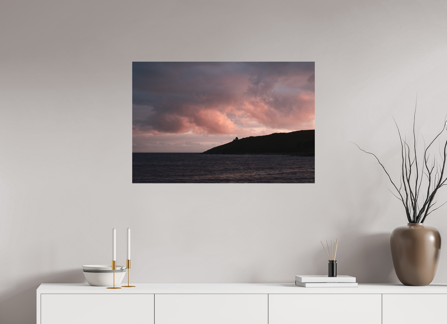 90 x 60 cm, Direct Printing On Aluminum Dibond Primelin au crépuscule