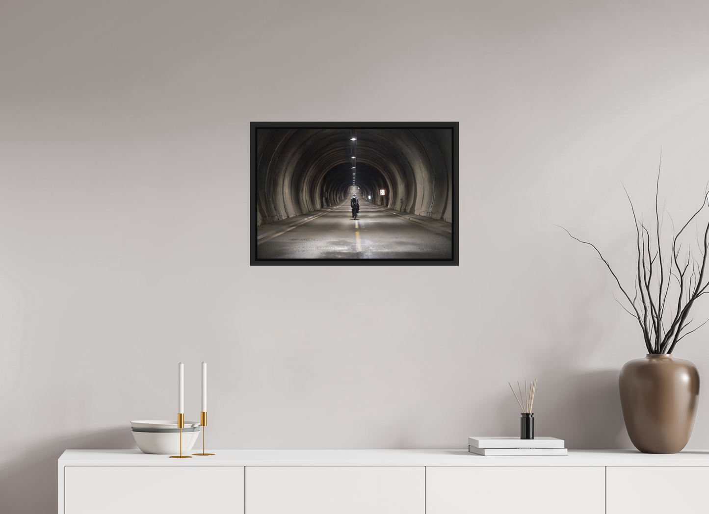 60 x 40 cm, Caisse Américaine Noir Mat Nordkapptunnelen