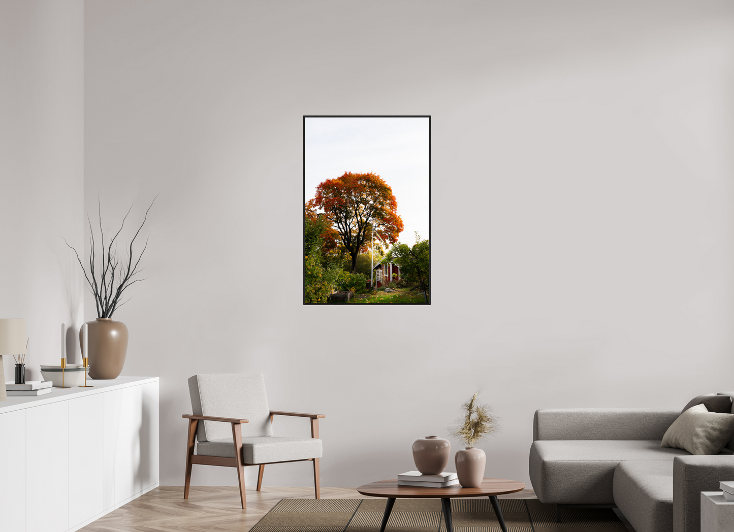 70 x 105 cm, Wooden Frame Black Oak Acrylic Glass Tantolunden Parc III
