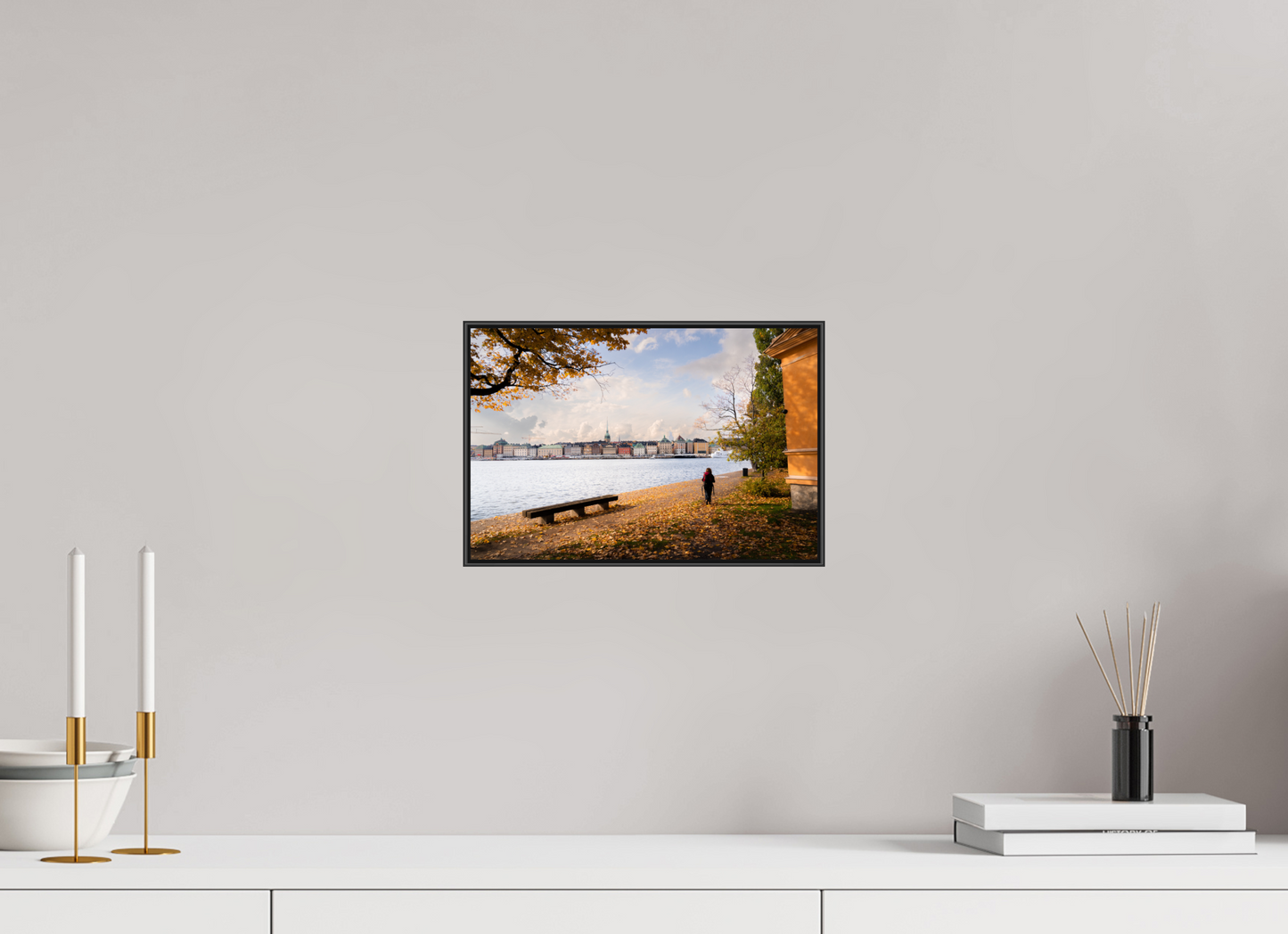 30 x 20 cm, Frame Aluminum Black Acrylic Glass Stockholm Islands