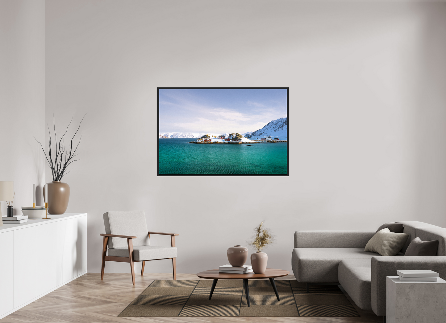 150 x 100 cm, Caisse Américaine Noir Mat Le bout du monde