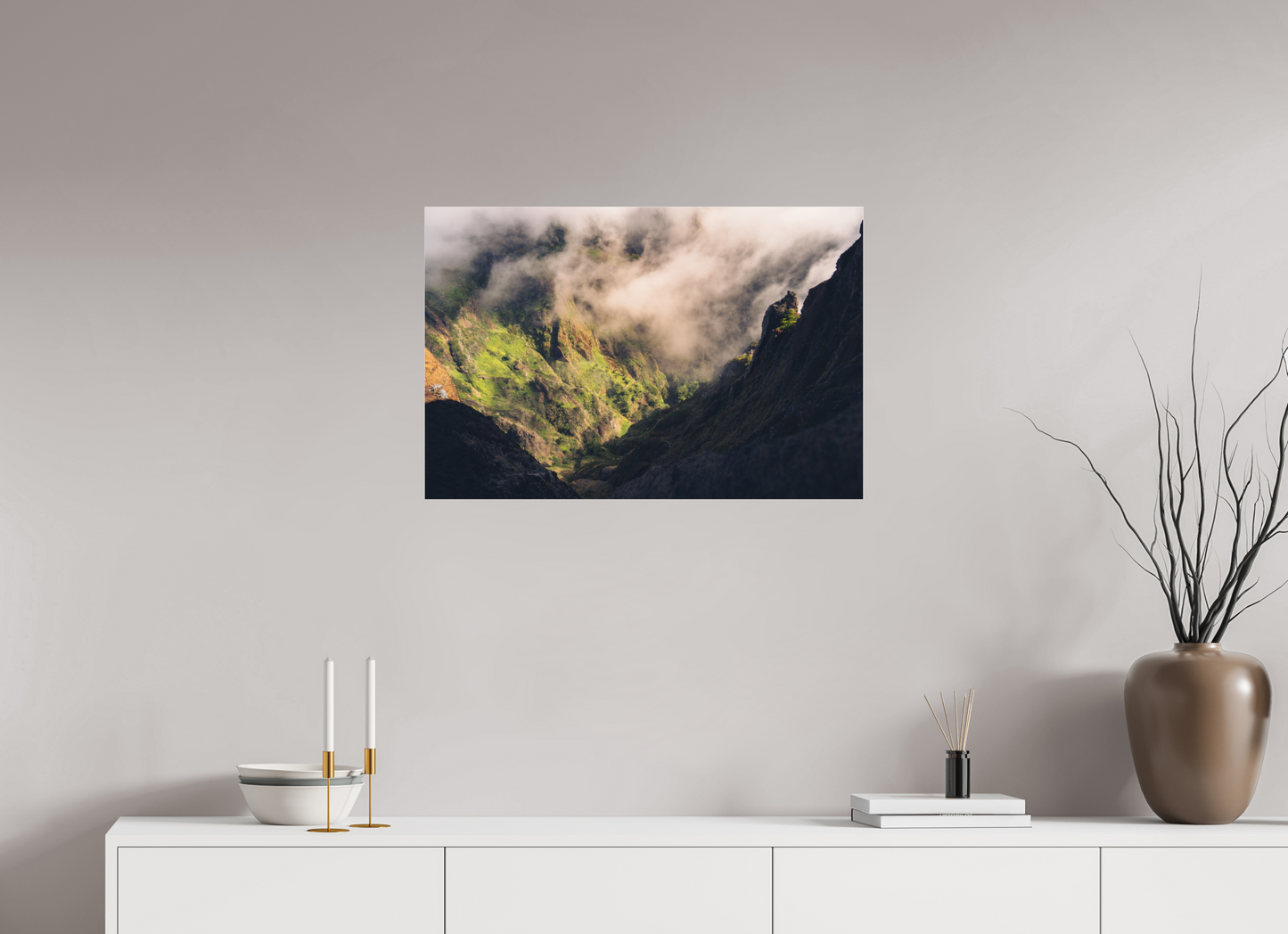 75 x 50 cm, Photo Print Under Acrylic Glass Passo entre Ruivo e Arieiro