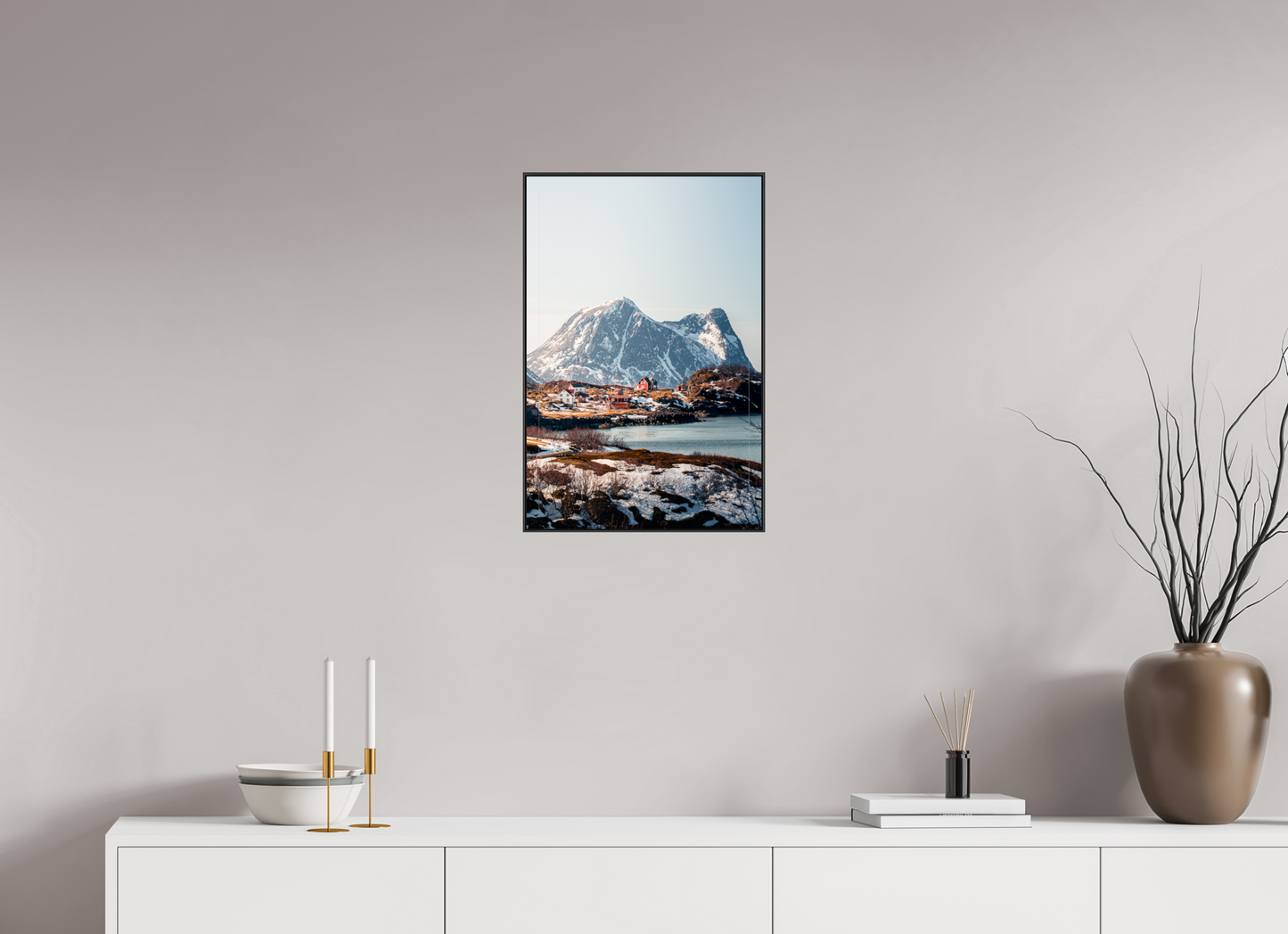 40 x 60 cm, Frame Aluminum Black Acrylic Glass Senja III