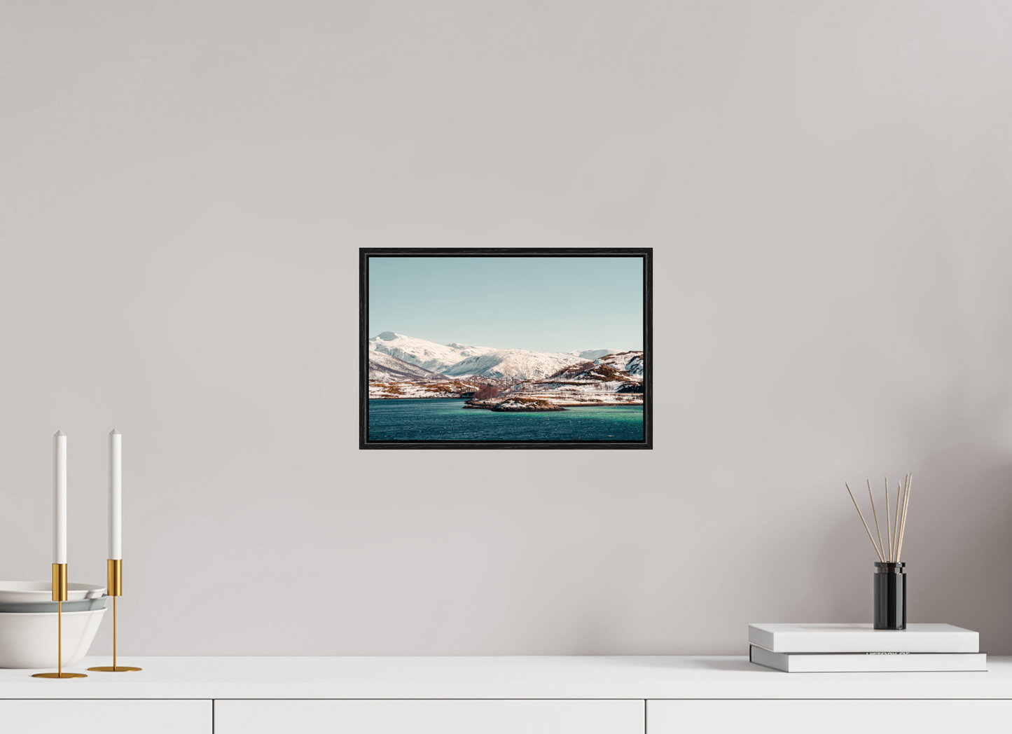30 x 20 cm, Wooden Frame Black Oak Acrylic Glass Senja II