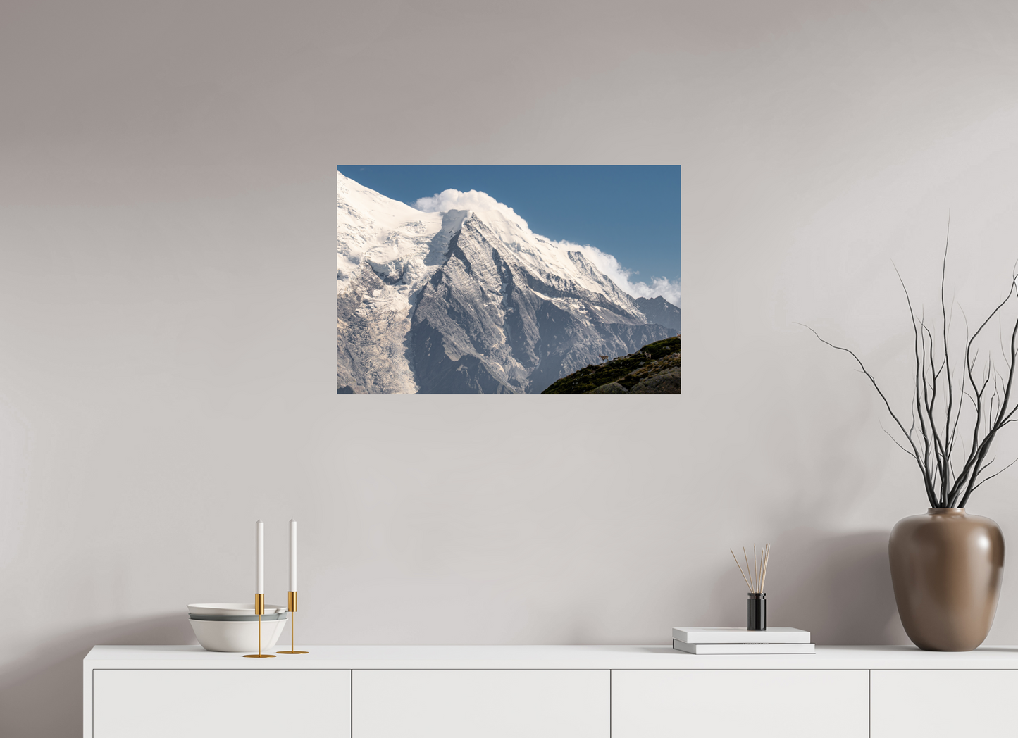 75 x 50 cm, Photo Print On Fuji Crystal DP II Vue sur Bionnassay