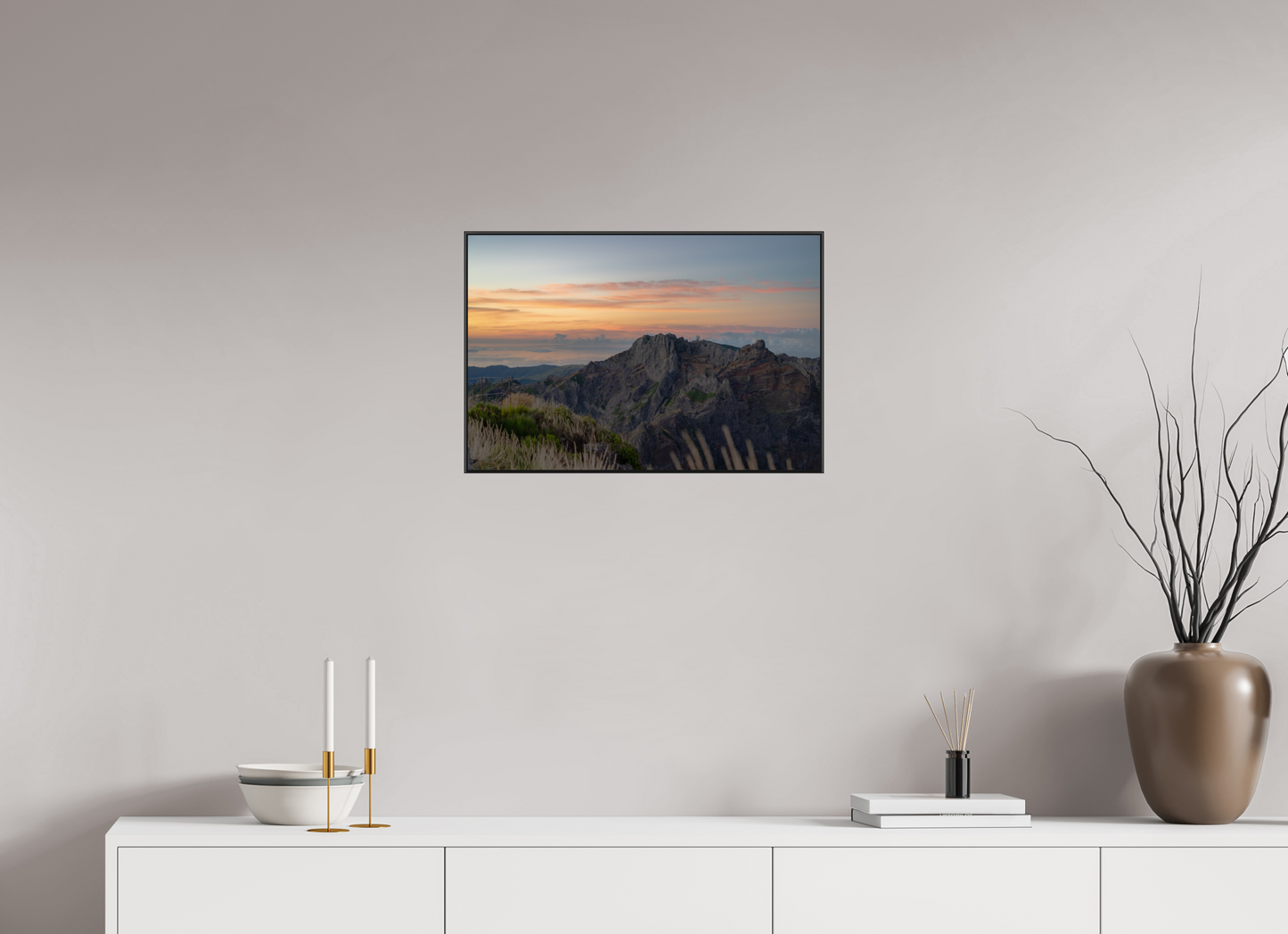 60 x 40 cm, Frame Aluminum Black Acrylic Glass Pico do Arieiro