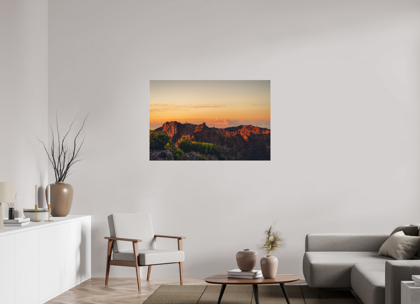 120 x 80 cm, Photo Print Under Acrylic Glass Pico do Arieiro at sunrise