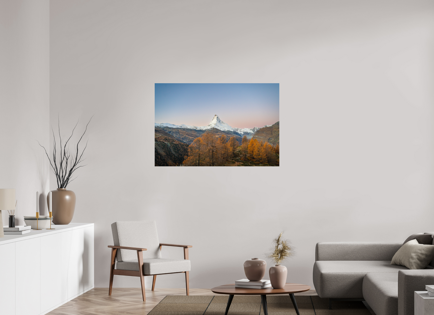 120 x 80 cm, Photo Print On Fuji Crystal DP II Réveil face au Cervin