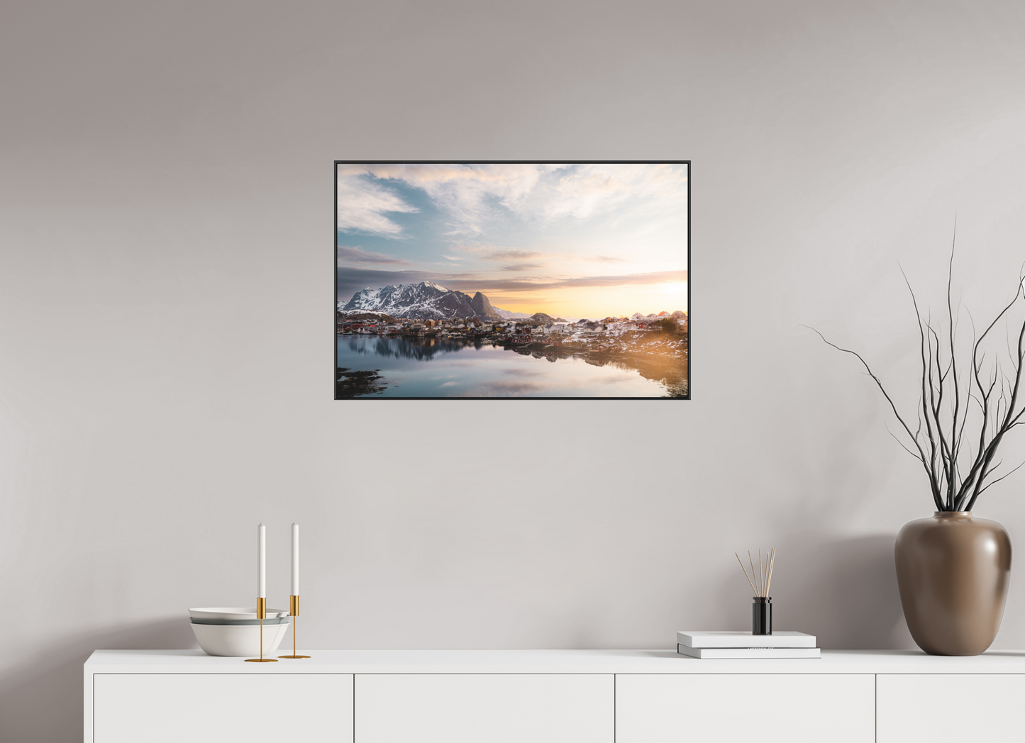 75 x 50 cm, Frame Aluminum Black Acrylic Glass Reine III