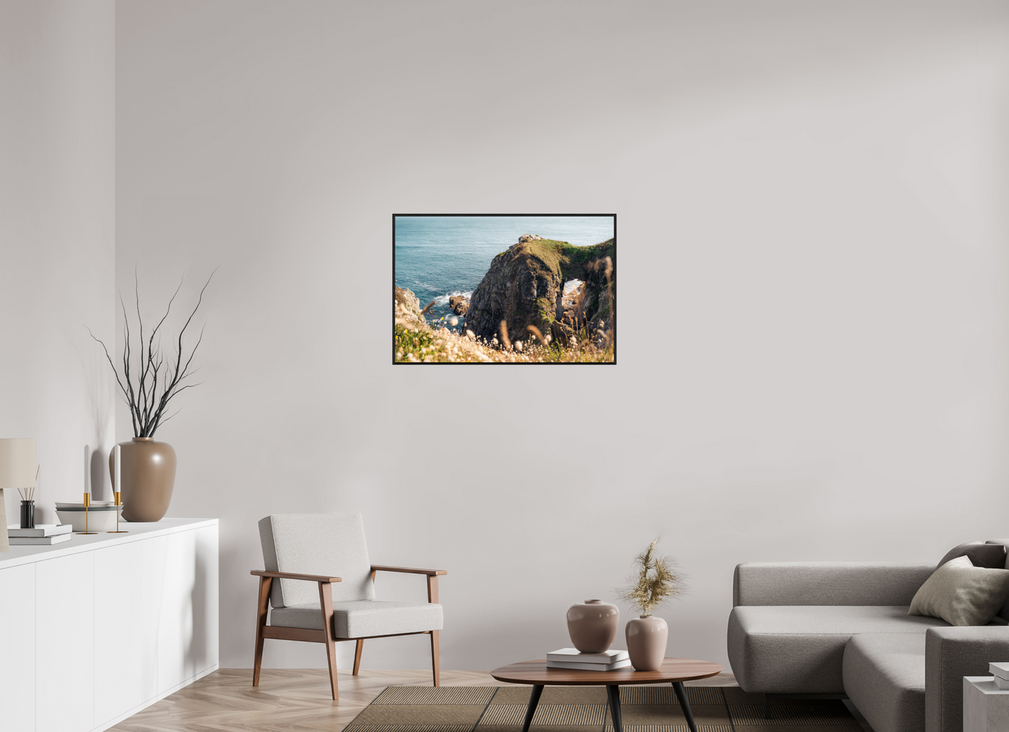 90 x 60 cm, Wooden Frame Black Oak Acrylic Glass Porzann