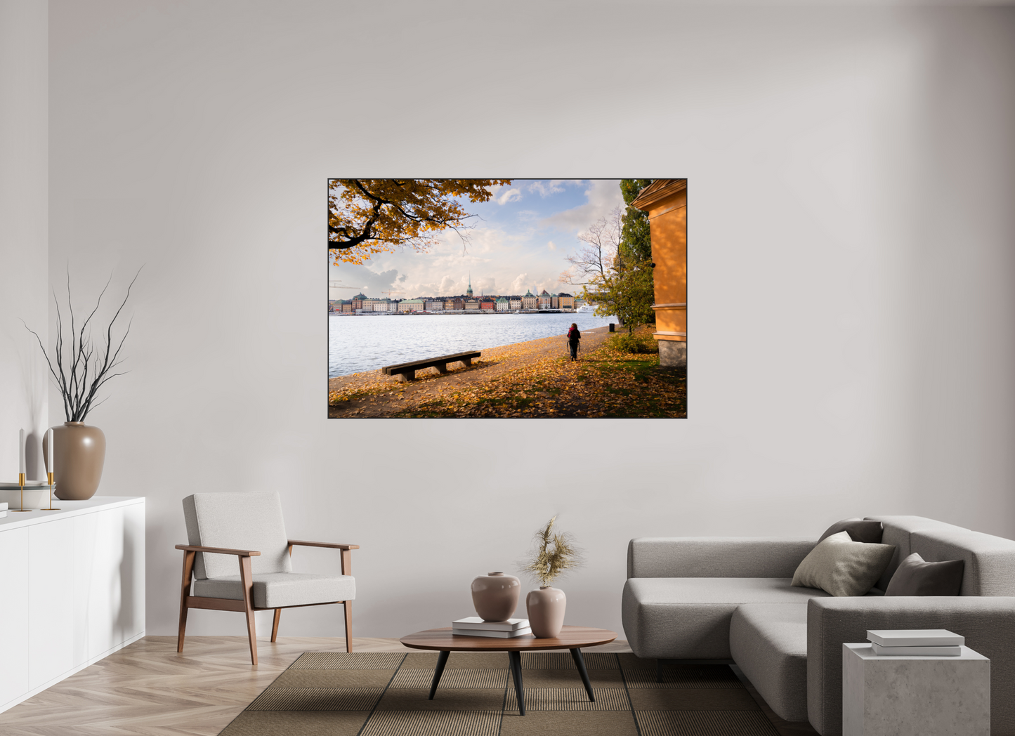 180 x 120 cm, Frame Aluminum Black Acrylic Glass Stockholm Islands