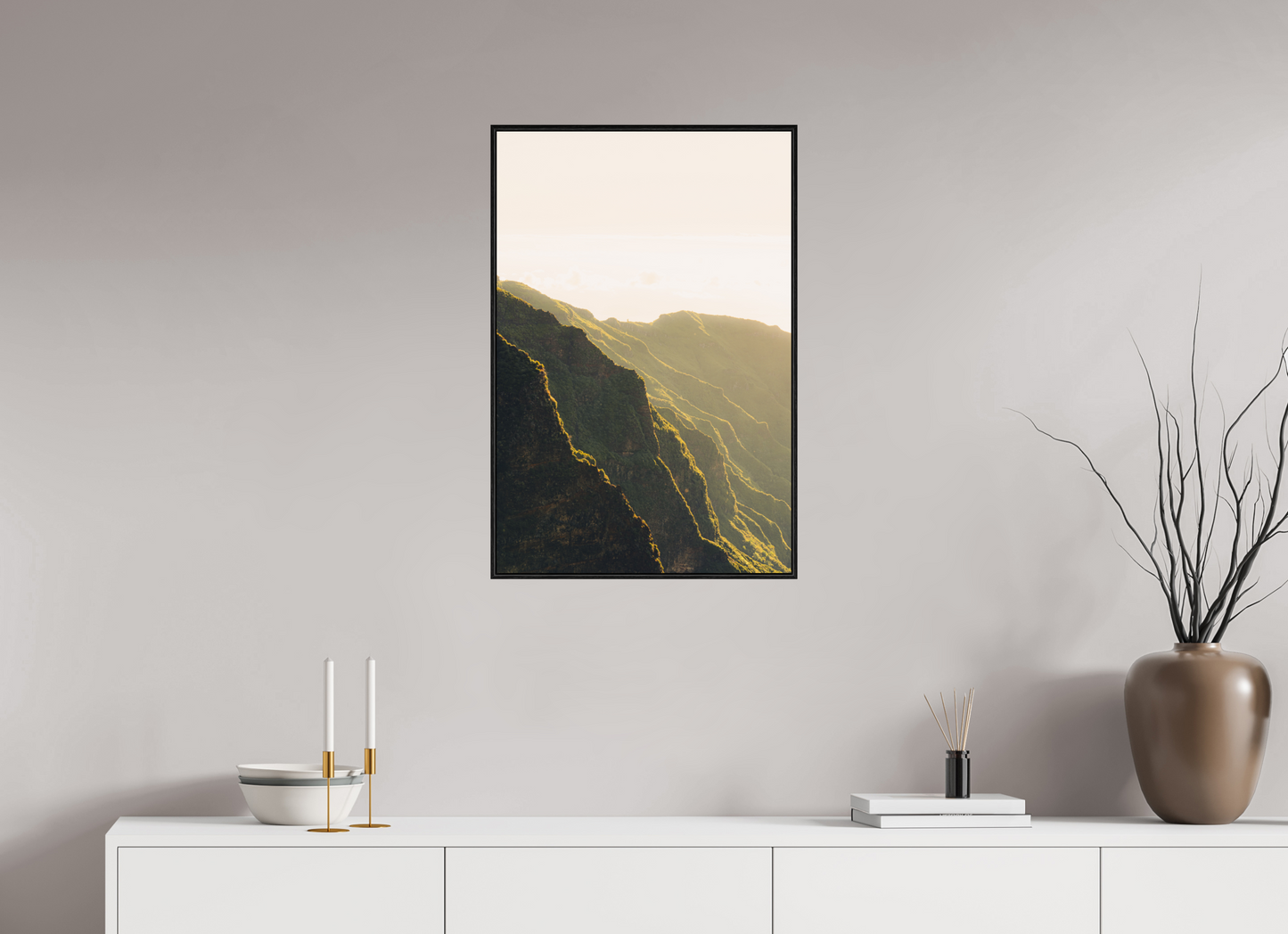 50 x 75 cm, Wooden Frame Black Oak Acrylic Glass Verada da Ilha