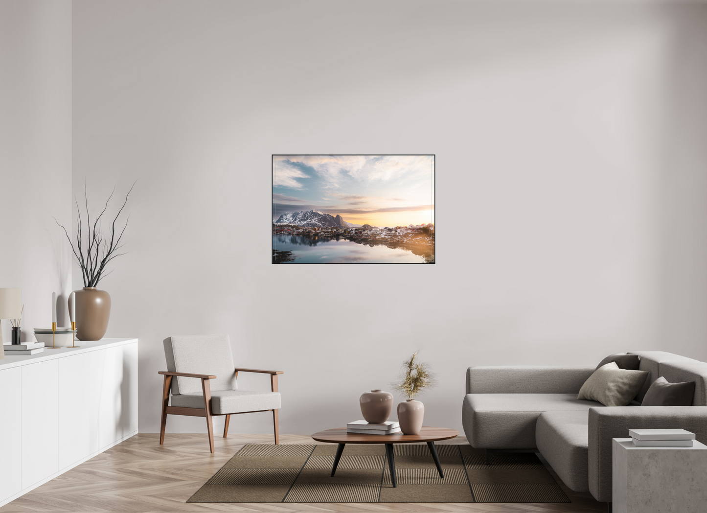 120 x 80 cm, Frame Aluminum Black Acrylic Glass Reine III