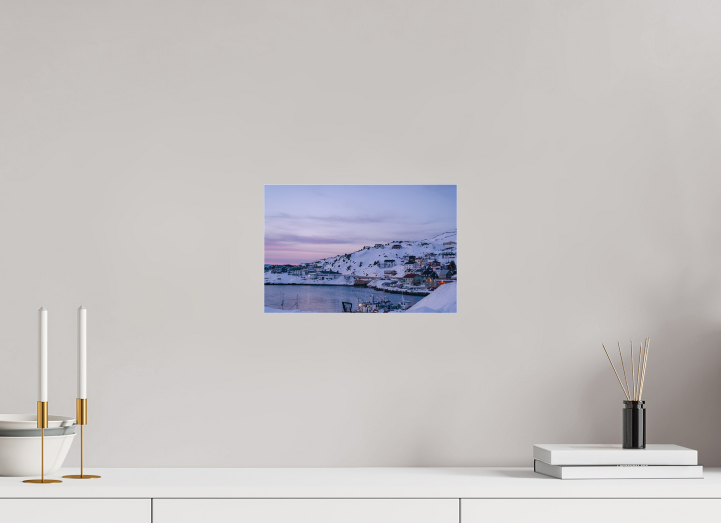 30 x 20 cm, Photo Print Under Acrylic Glass Village au bout du monde