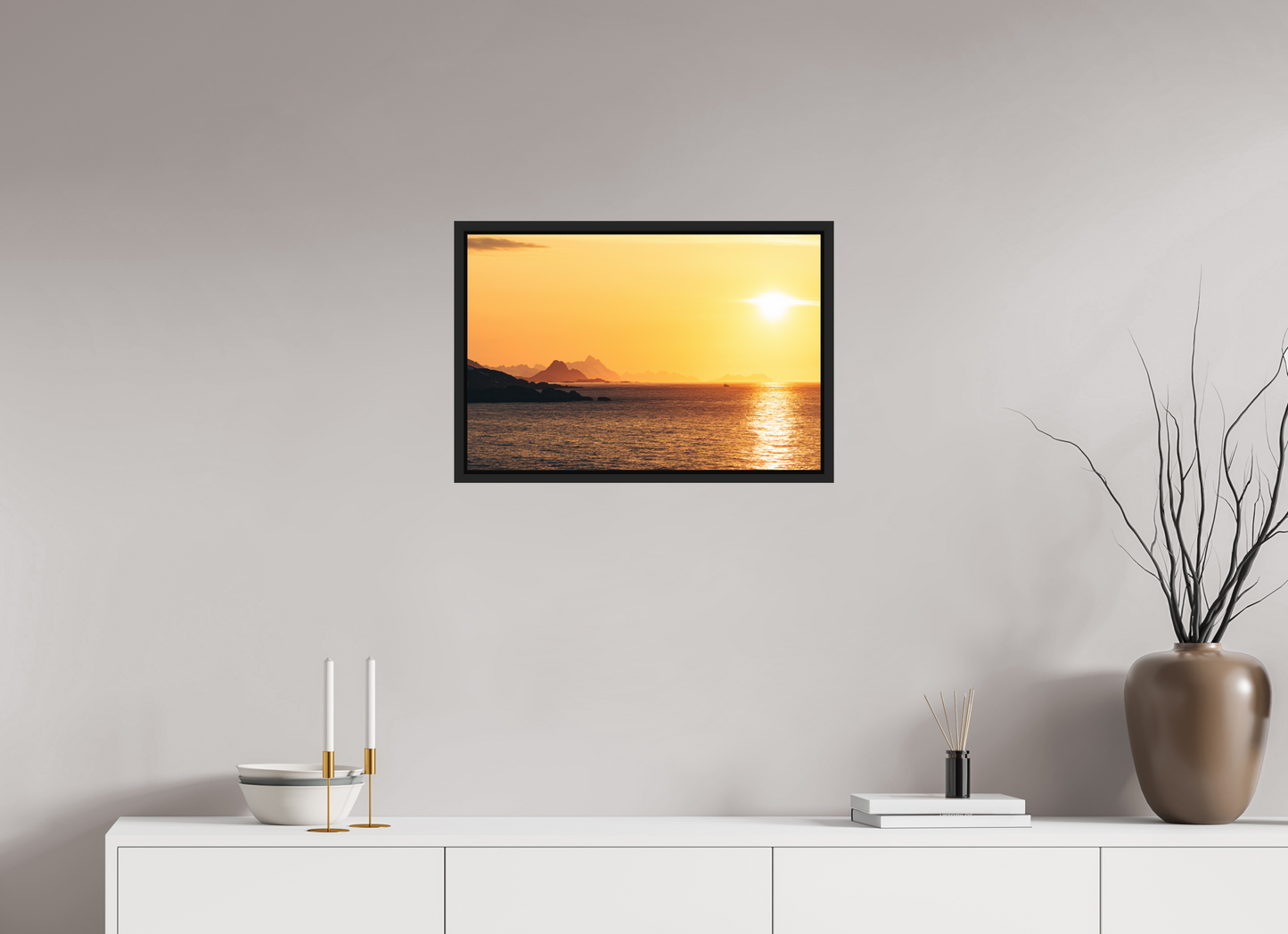 60 x 40 cm, Caisse Américaine Noir Mat Raðljóst I