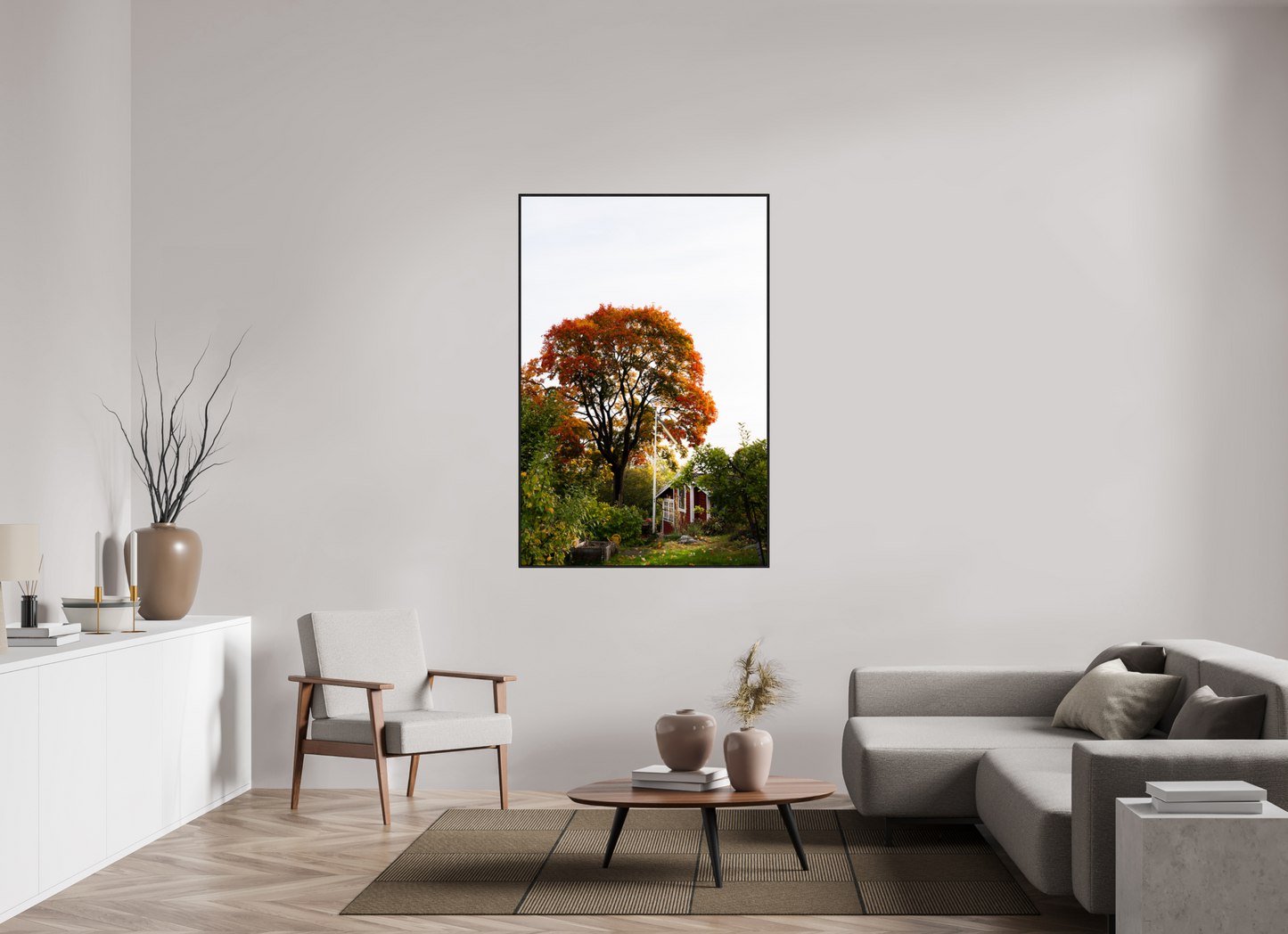 100 x 150 cm, Wooden Frame Black Oak Acrylic Glass Tantolunden Parc III