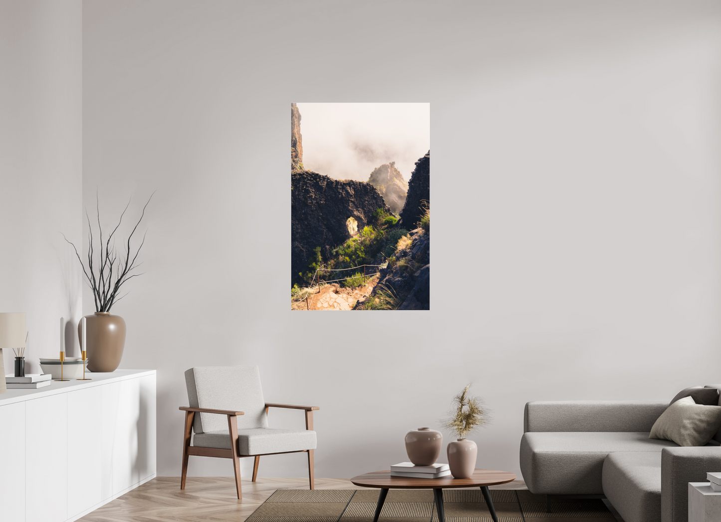 80 x 120 cm, Photo Print Under Acrylic Glass Vereda do Pico Ruivo