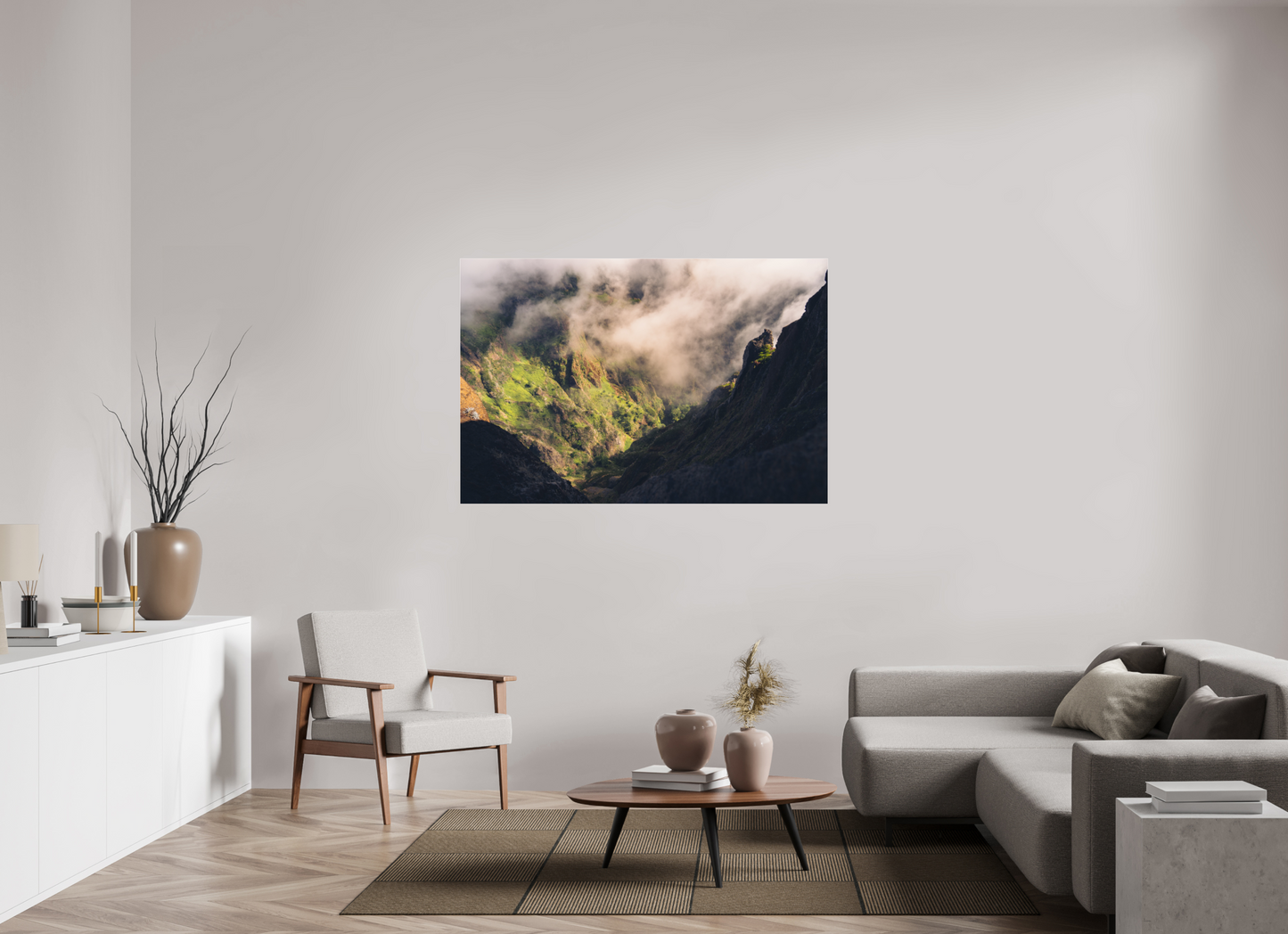150 x 100 cm, Photo Print Under Acrylic Glass Passo entre Ruivo e Arieiro