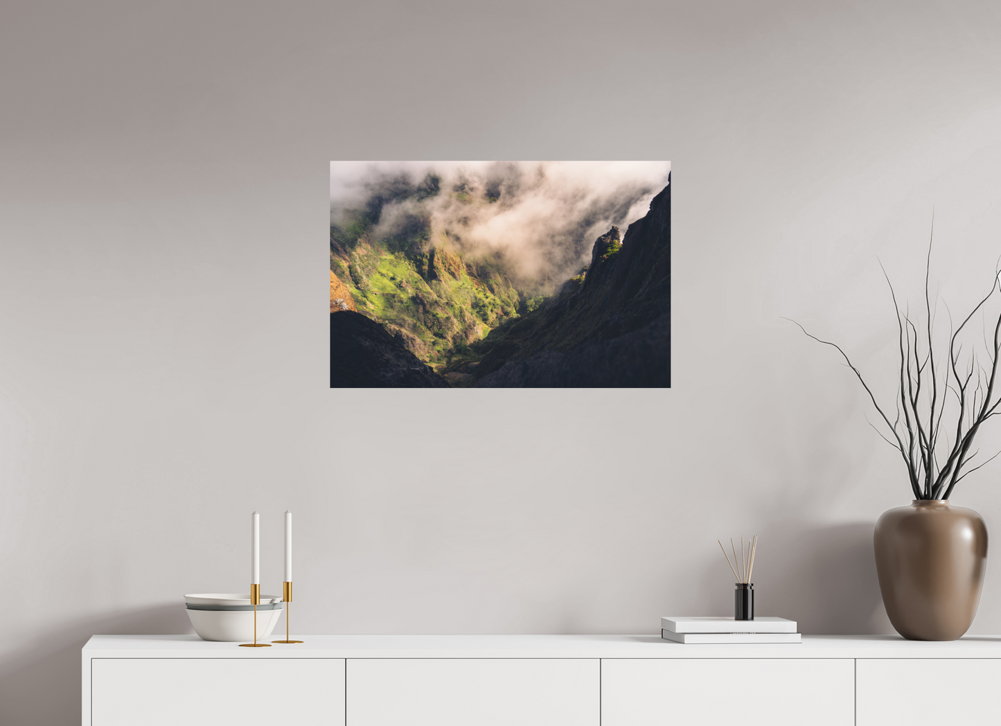 75 x 50 cm, Direct Printing On Aluminum Dibond Passo entre Ruivo e Arieiro